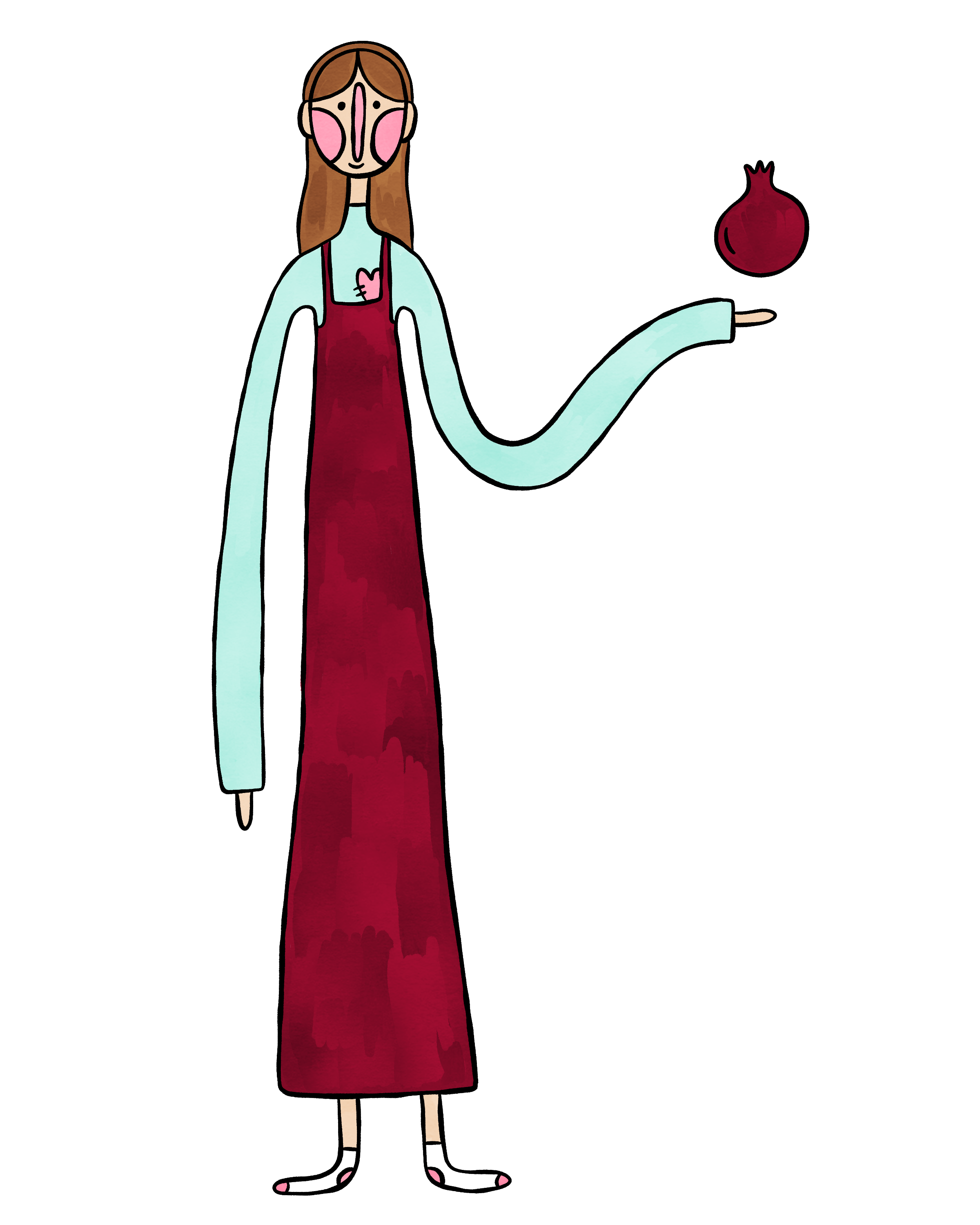 "a lovely rich pomegranate" 