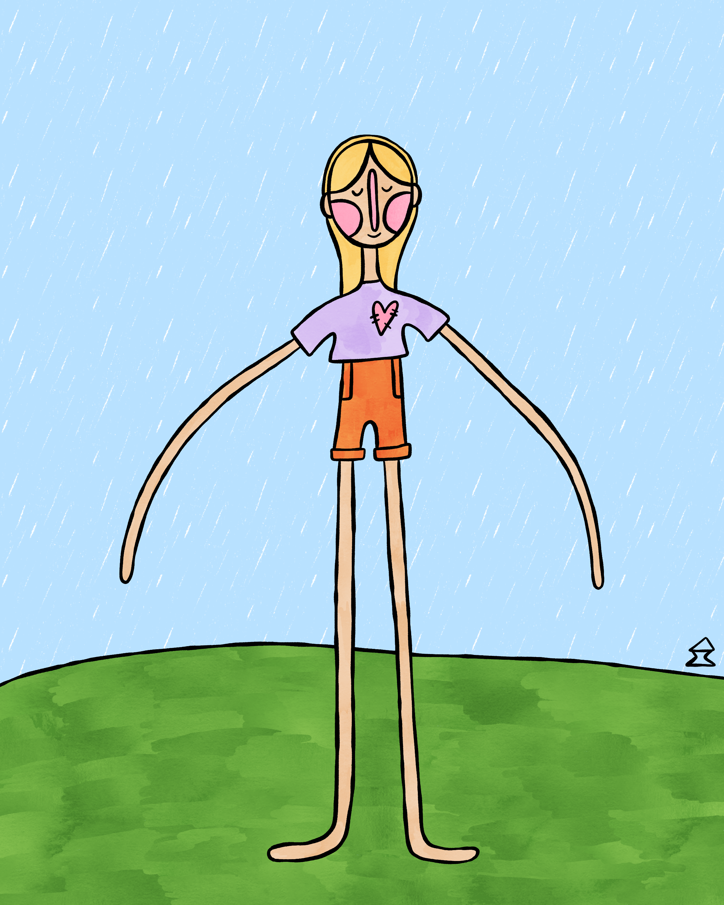 "feel the rain on your skin" 