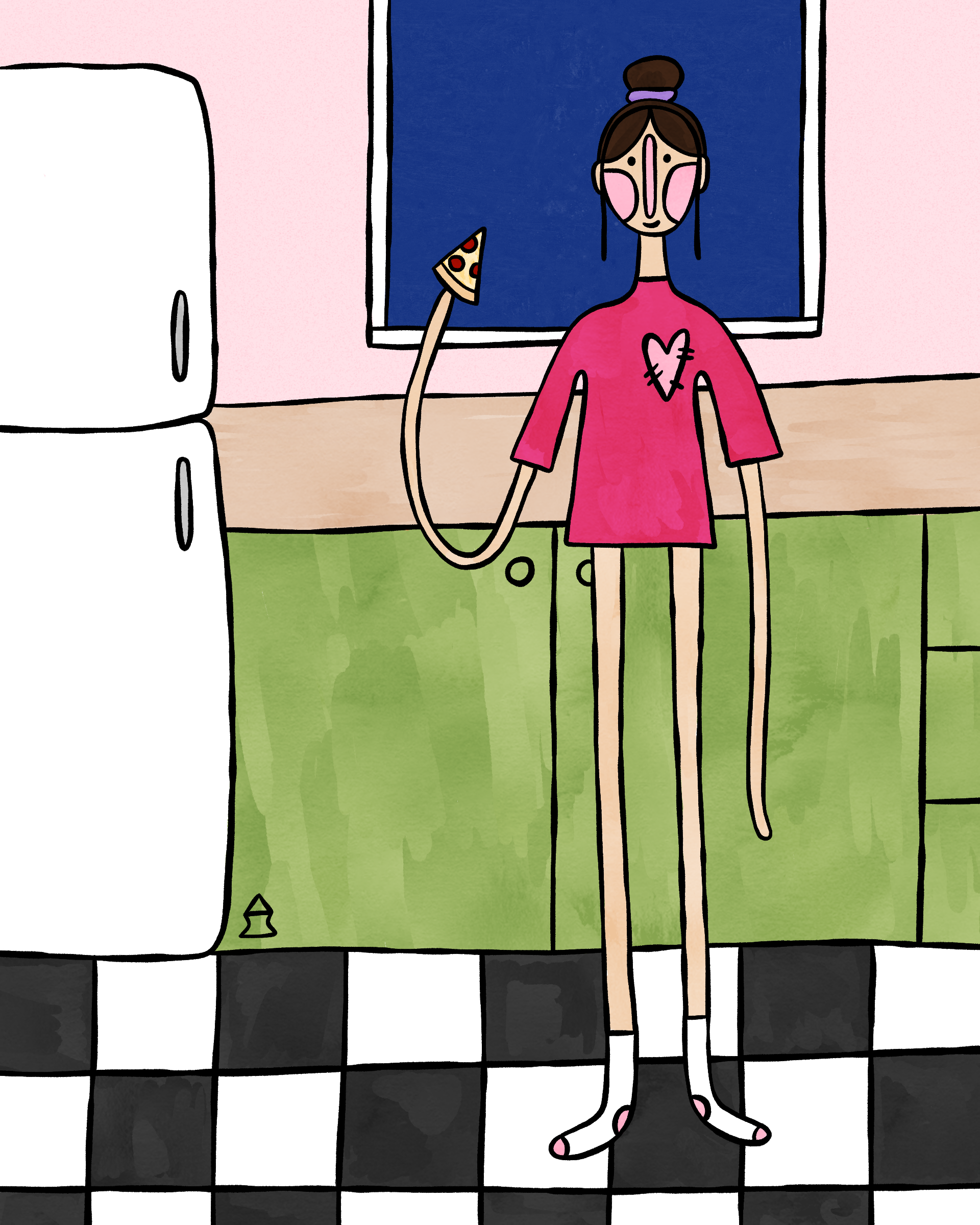 "late night cold pizza" 