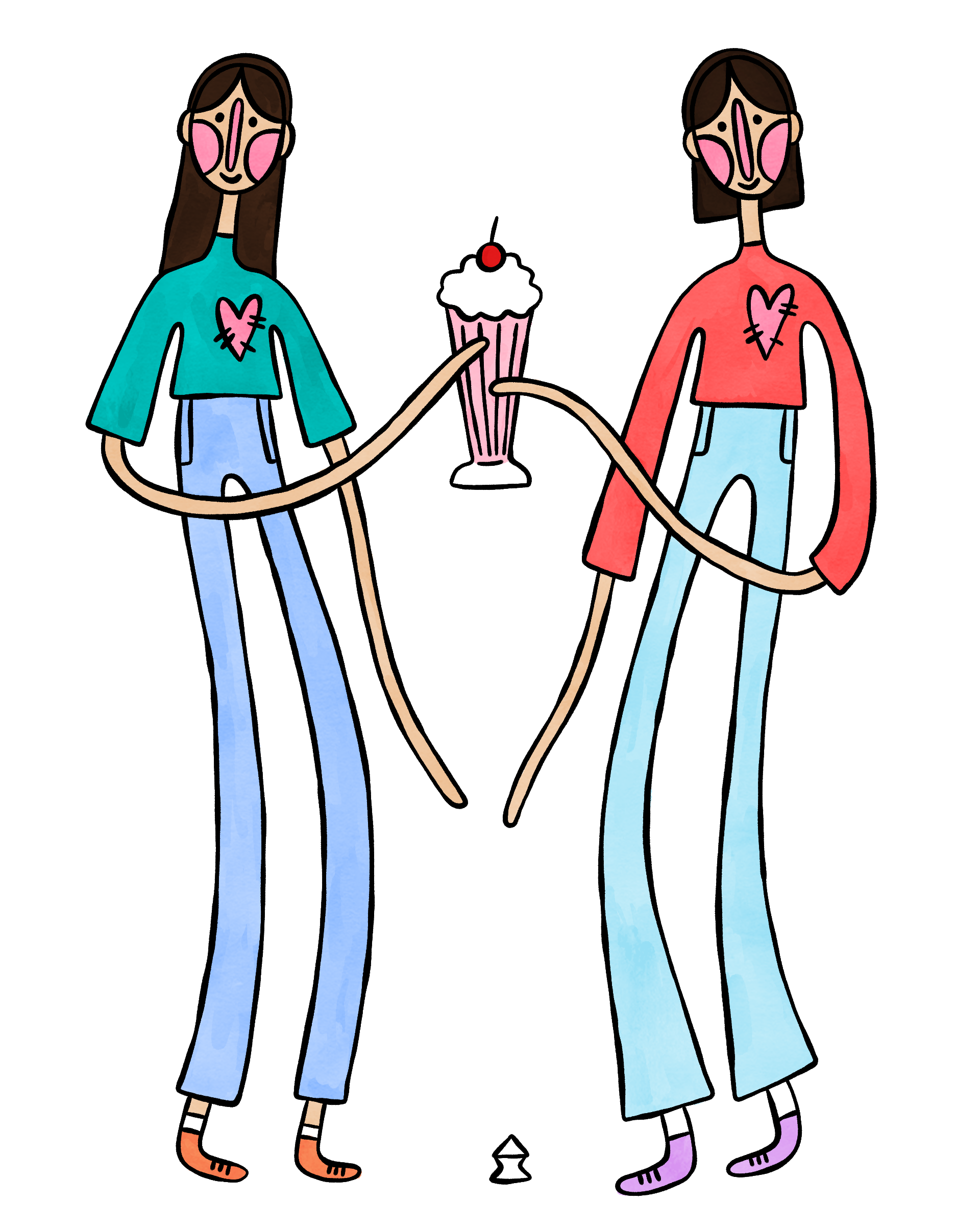 "strawberry milkshake for two" 