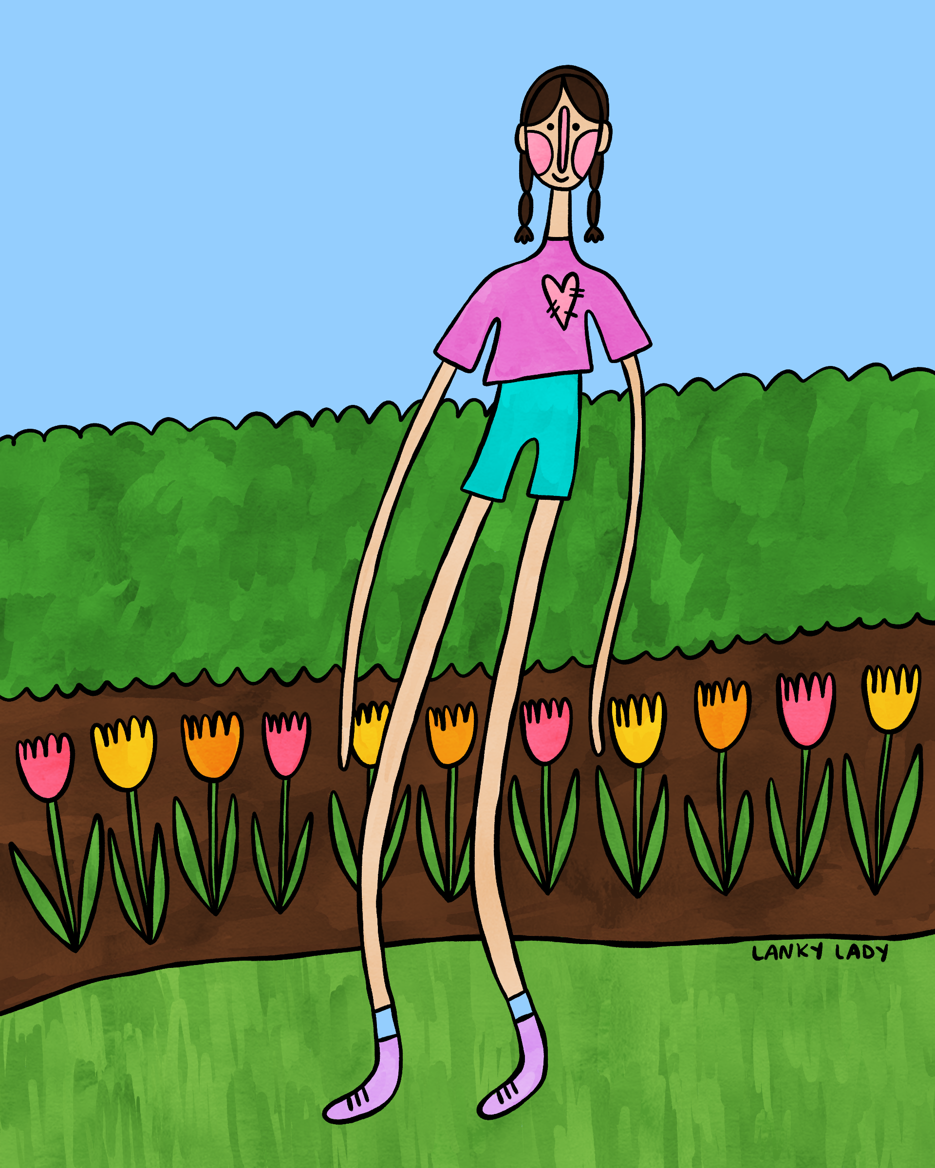 "walk through a garden" 