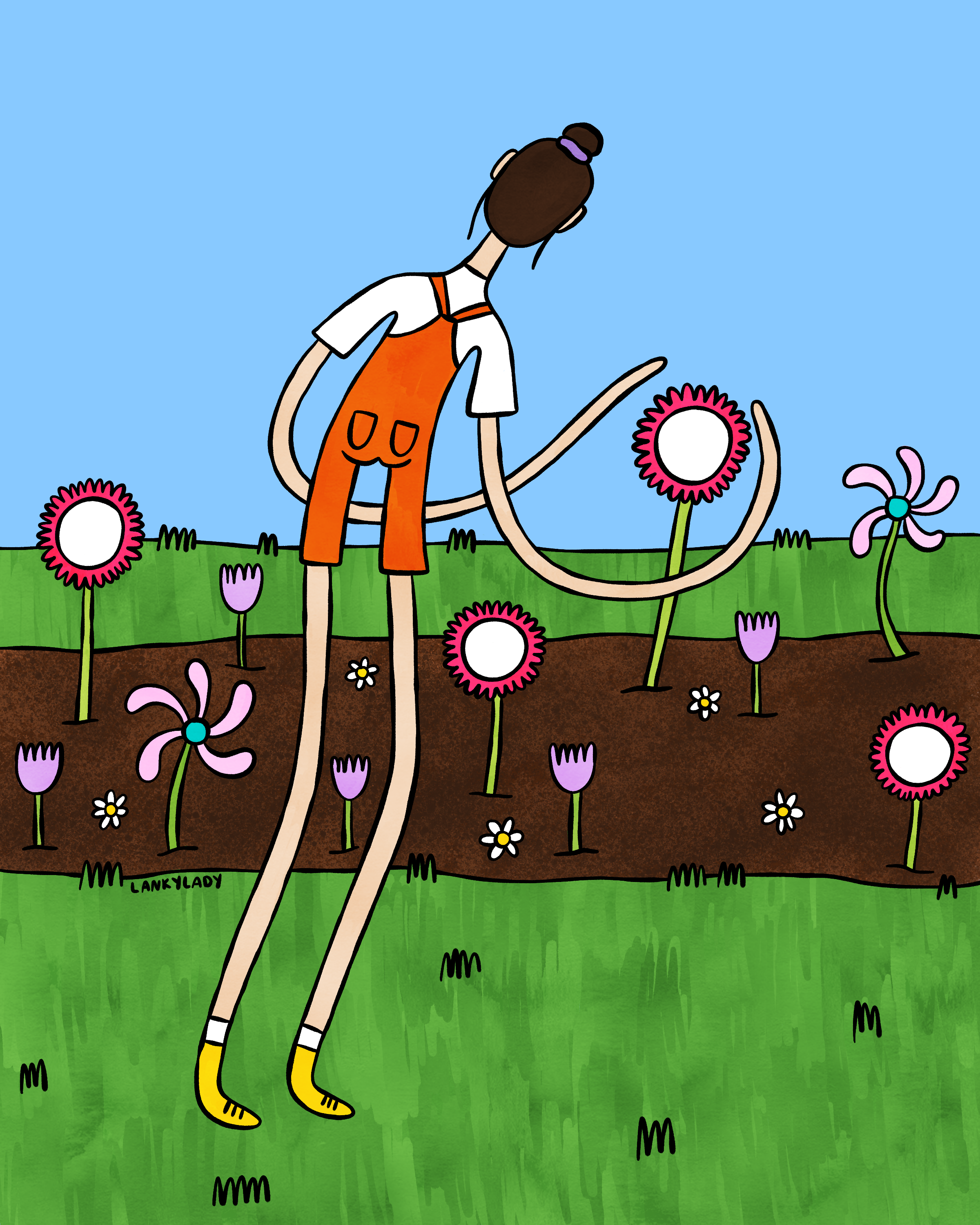 "tending to the garden" 