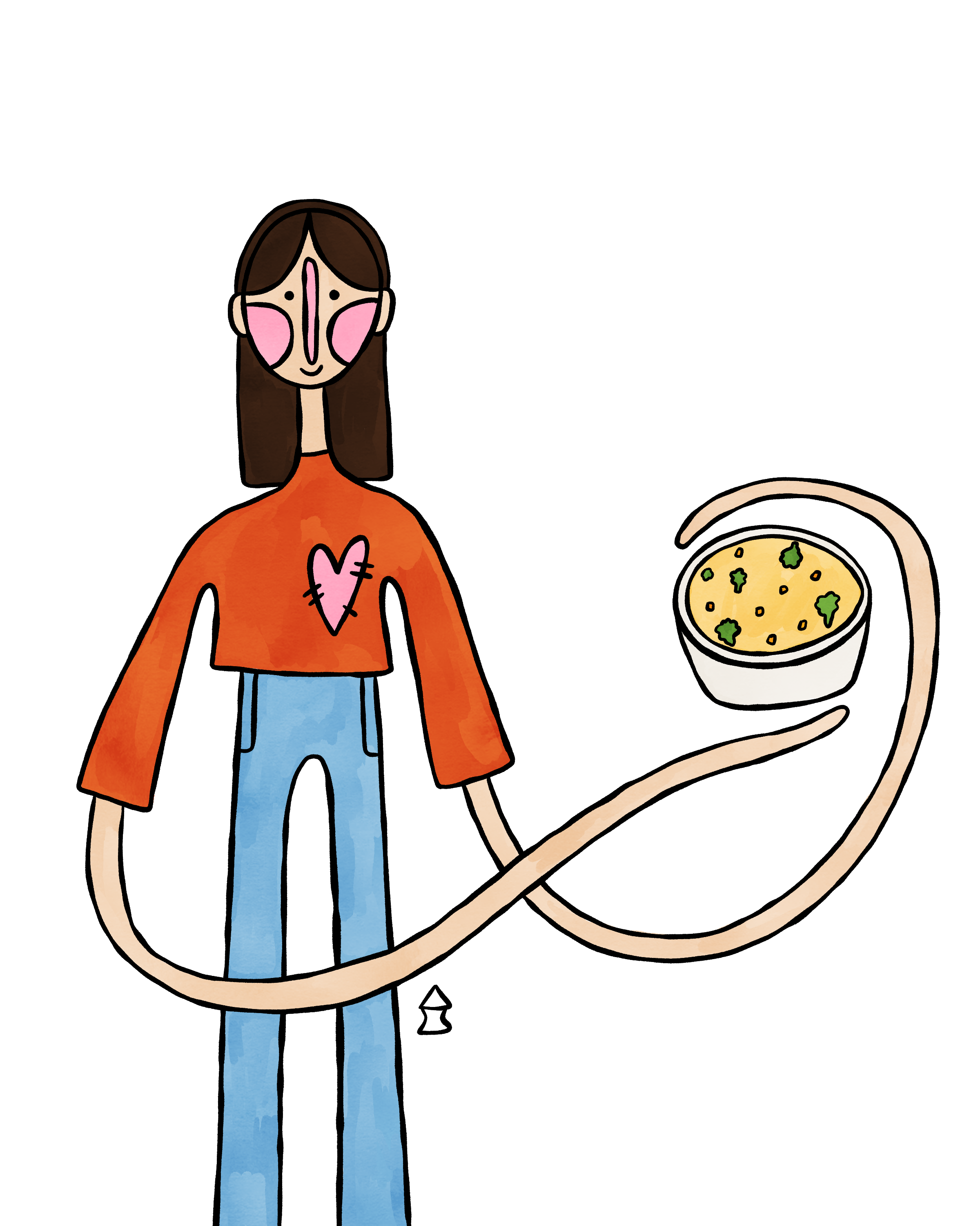 "a nice bowl of broccoli cheddar soup" 