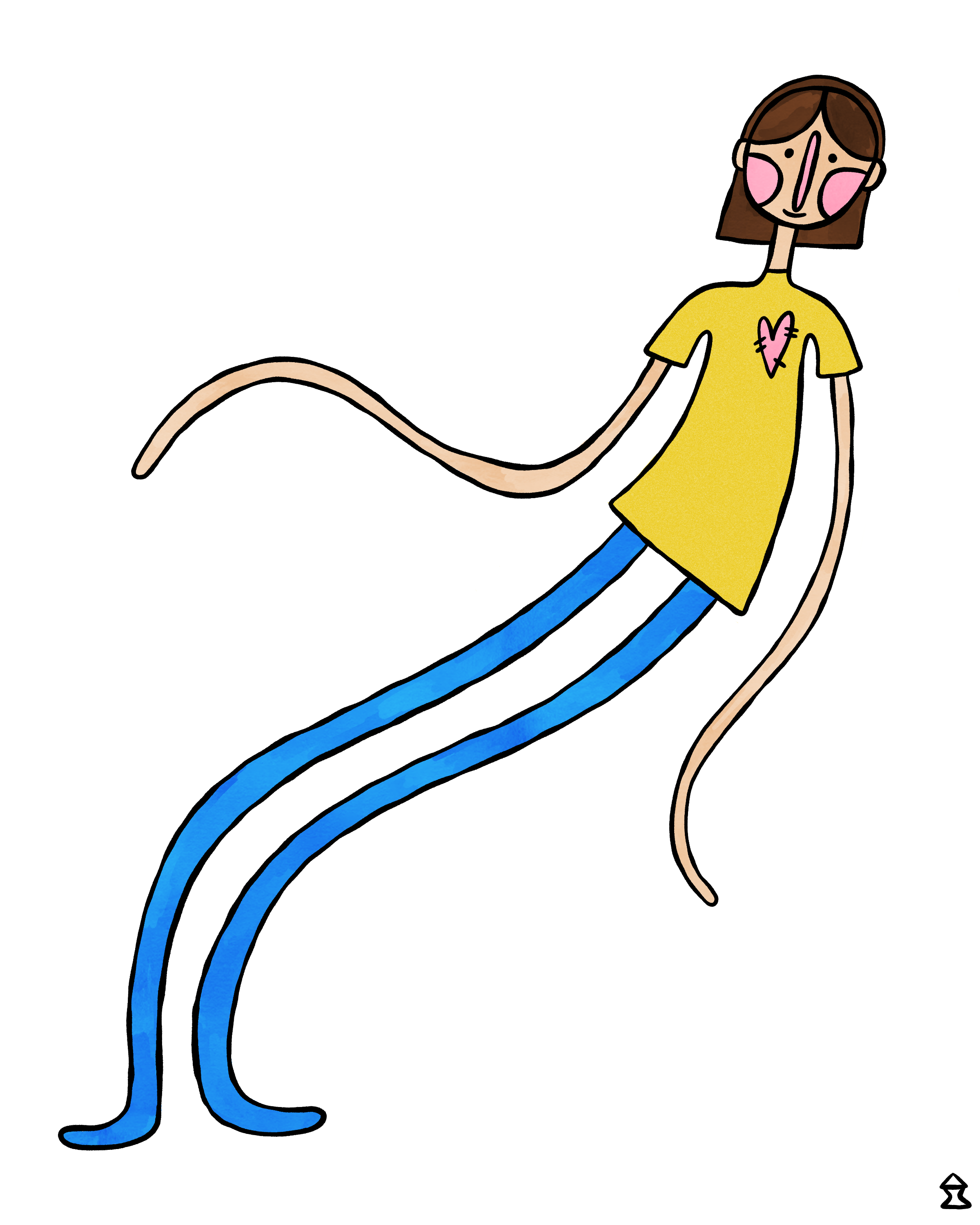 "showing off her tights" 