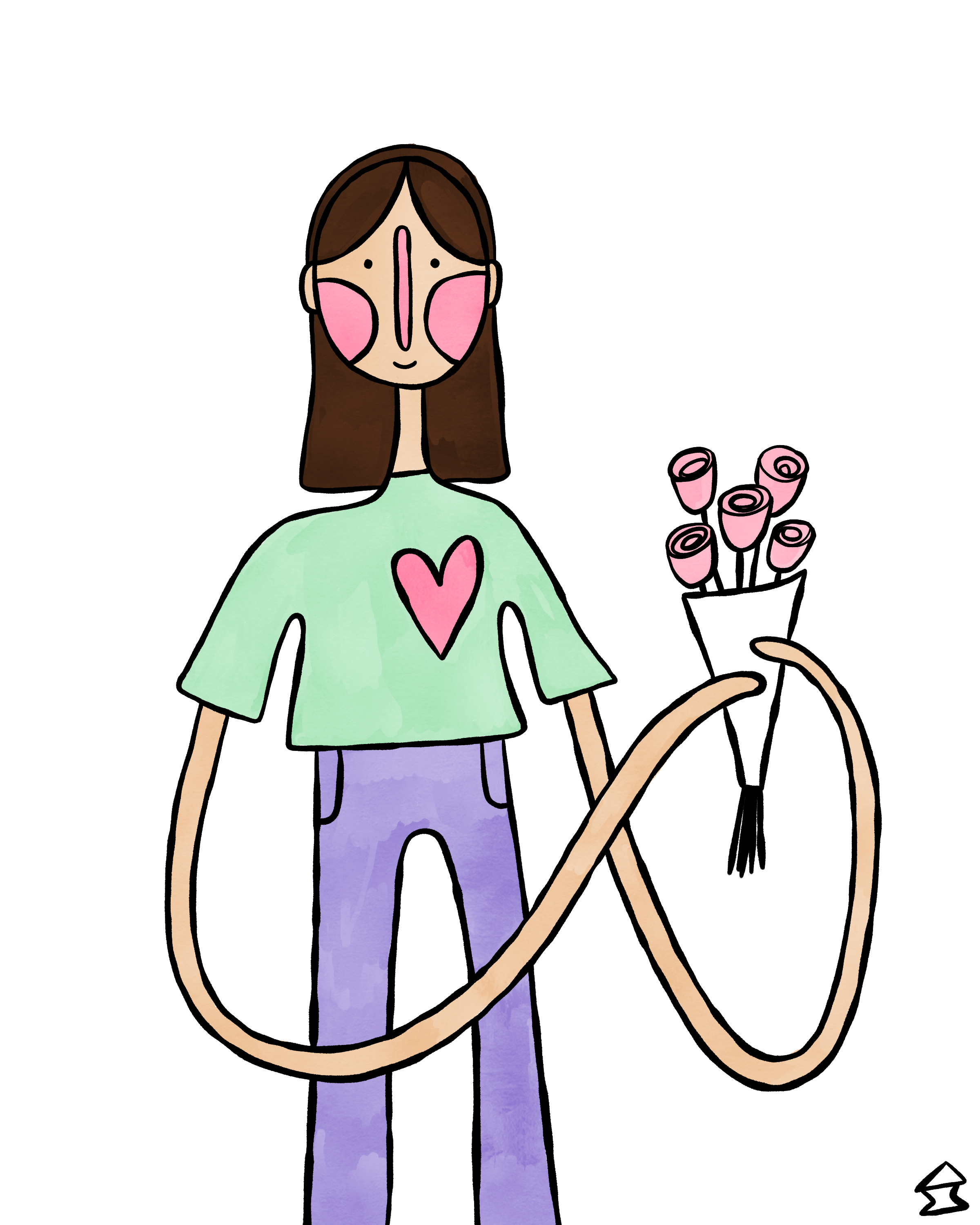 "bought myself some grocery store pink roses today" 