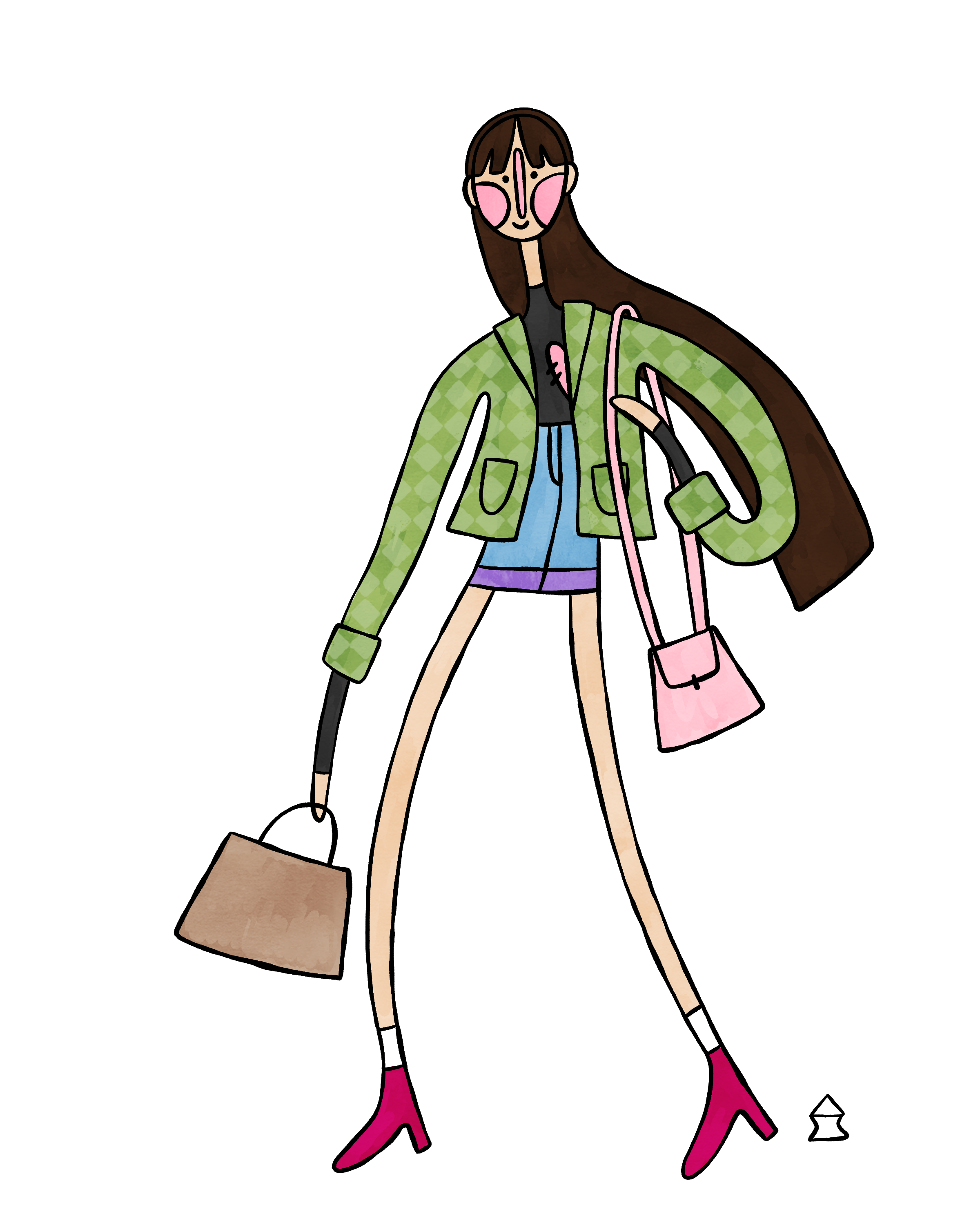 "she's out shopping" 