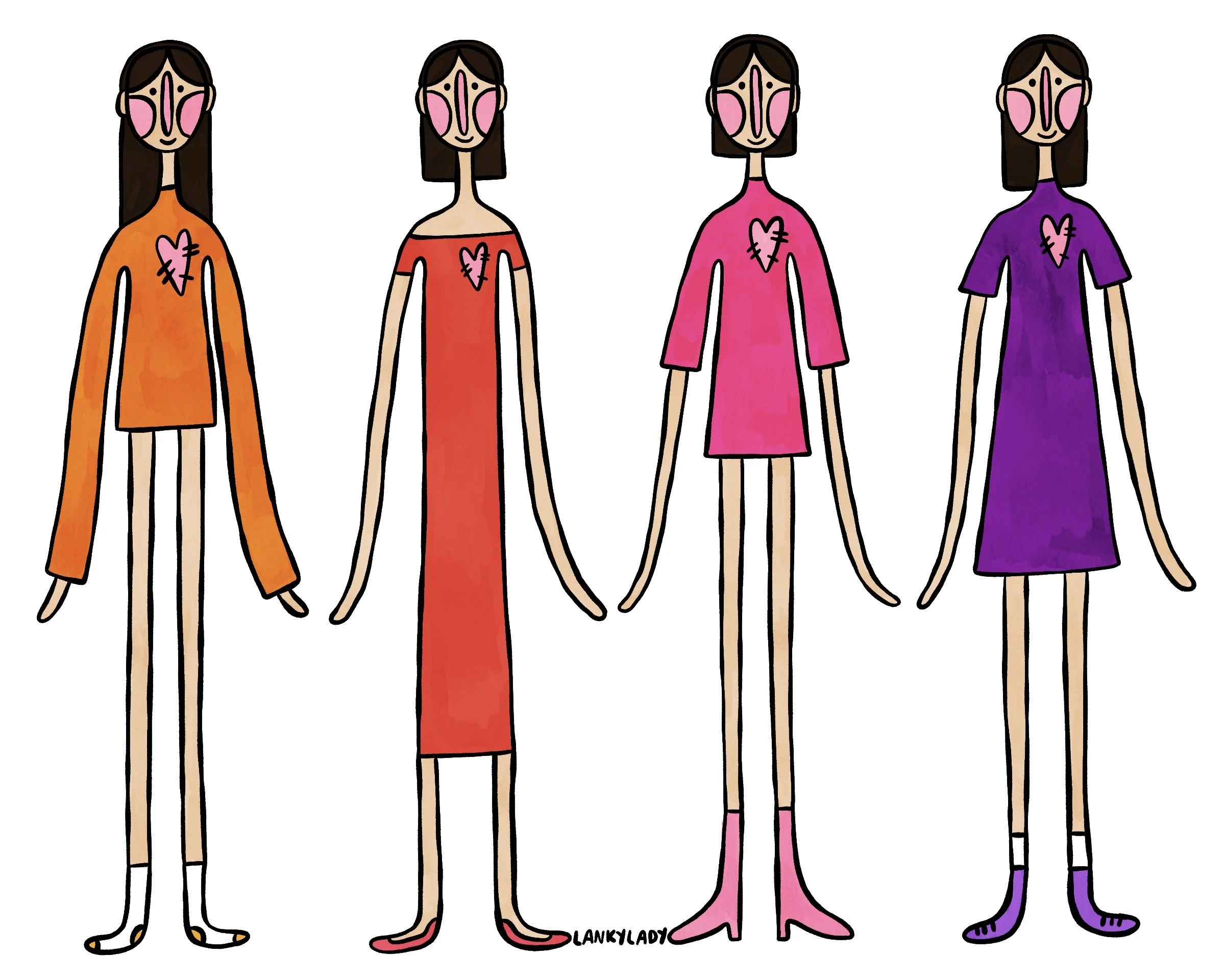 "rainbow of dresses part two" 