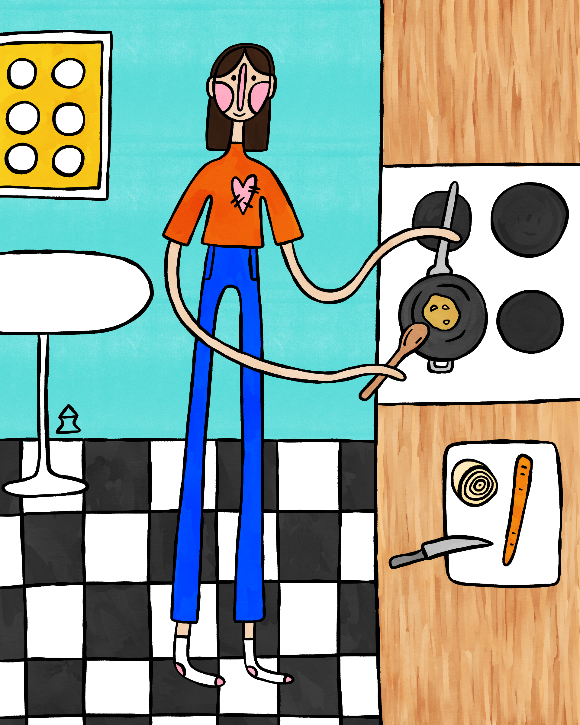 "playing with perspective in the kitchen" 