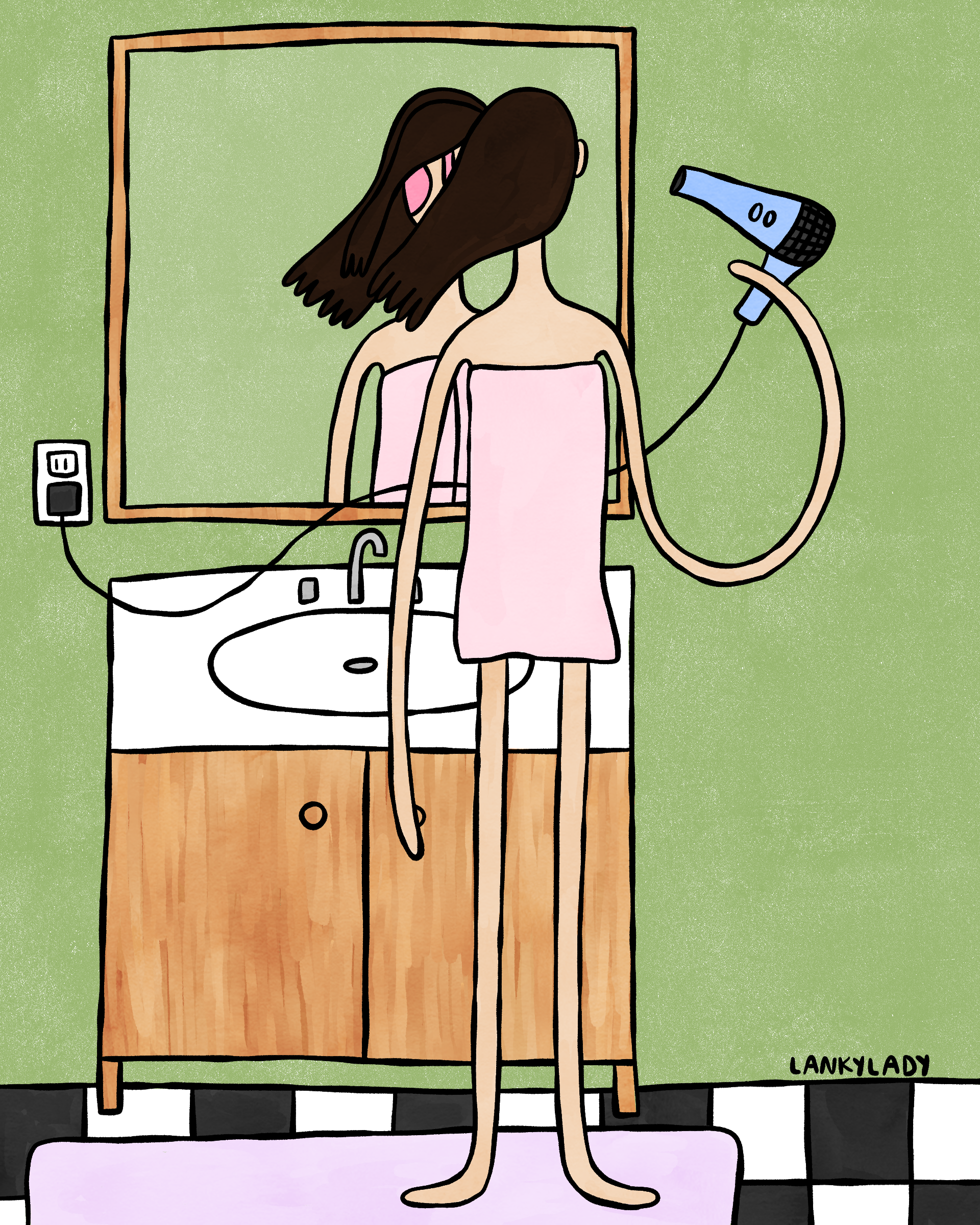 "blow drying" 