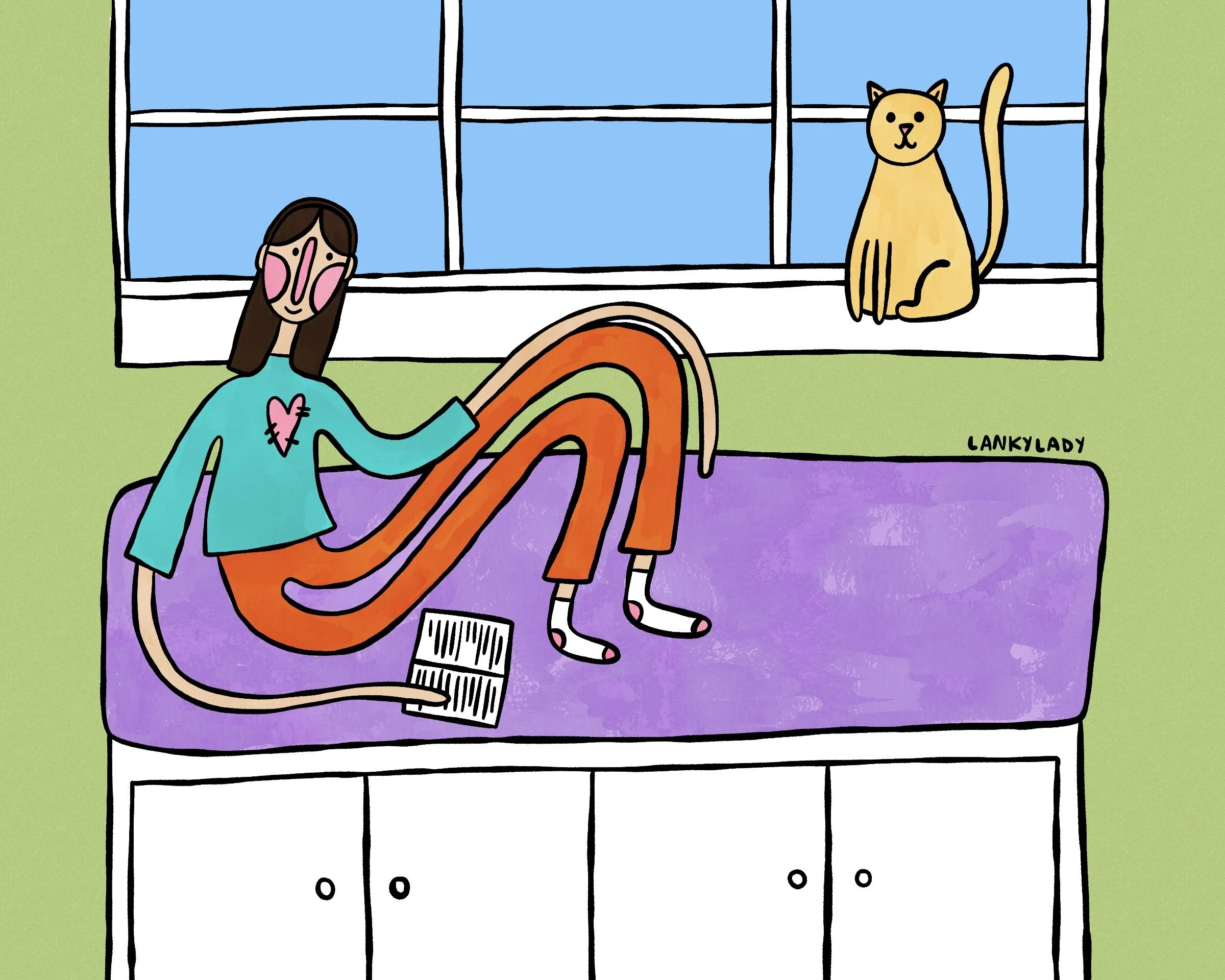 "sitting in the window" 