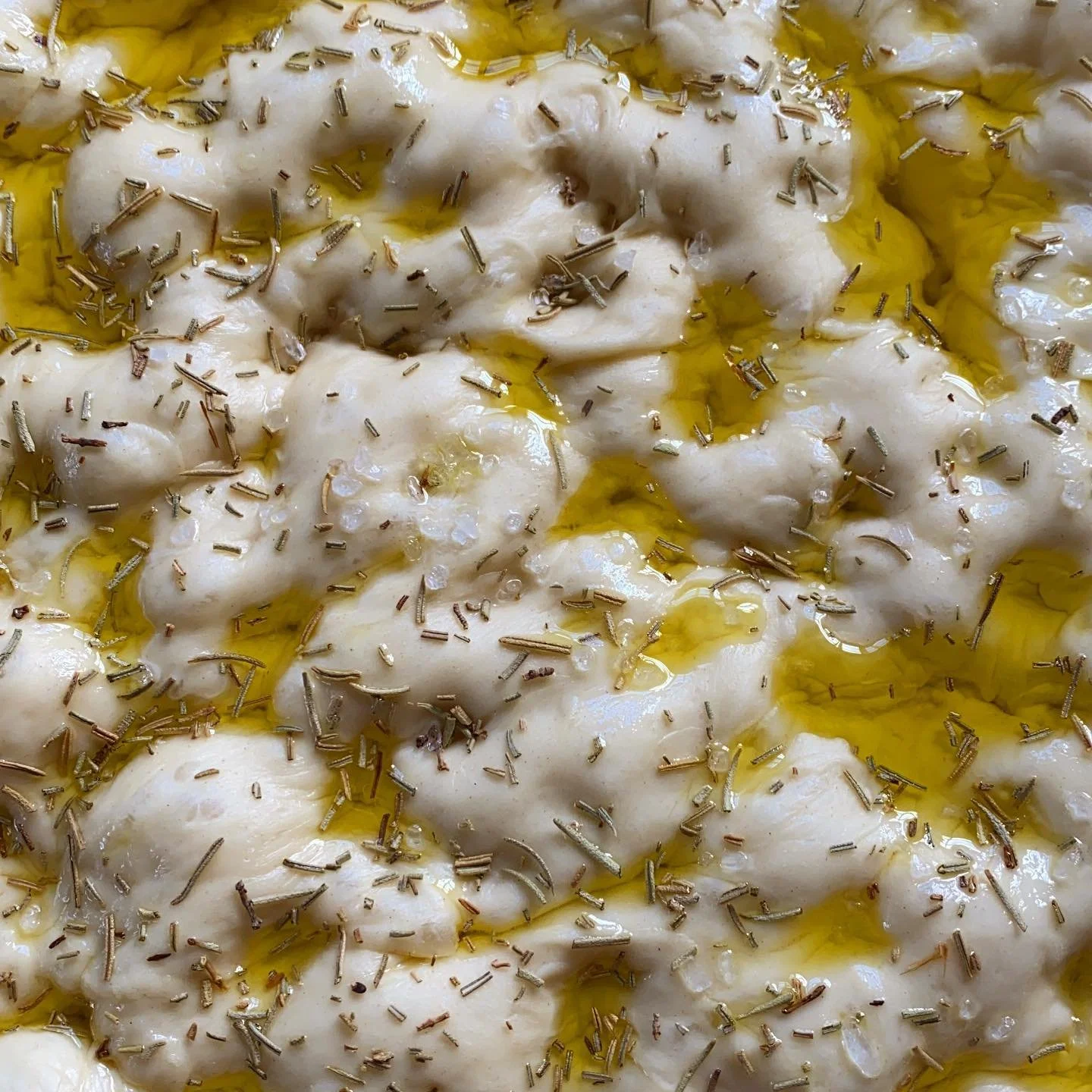 The joys of making Focaccia, pure joys. End product picture not included because it&rsquo;s already eaten! 🤭