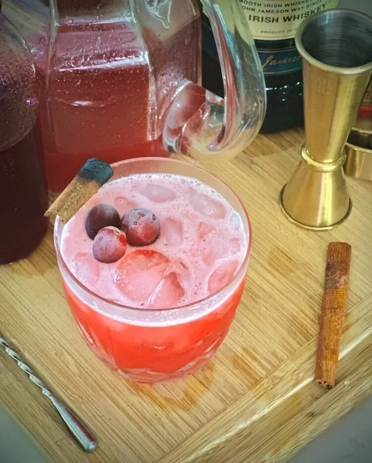 Cranberry Cinnamon Whiskey Sours For 4 People