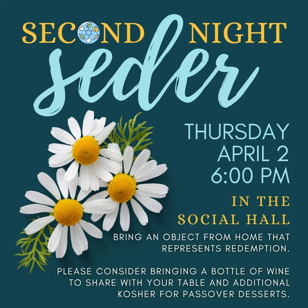 Join us for a meaningful night of tradition, reflection, and community ✨

Thursday, April 2 | 6:00 PM | Social Hall

Register by May 26 to save your spot!