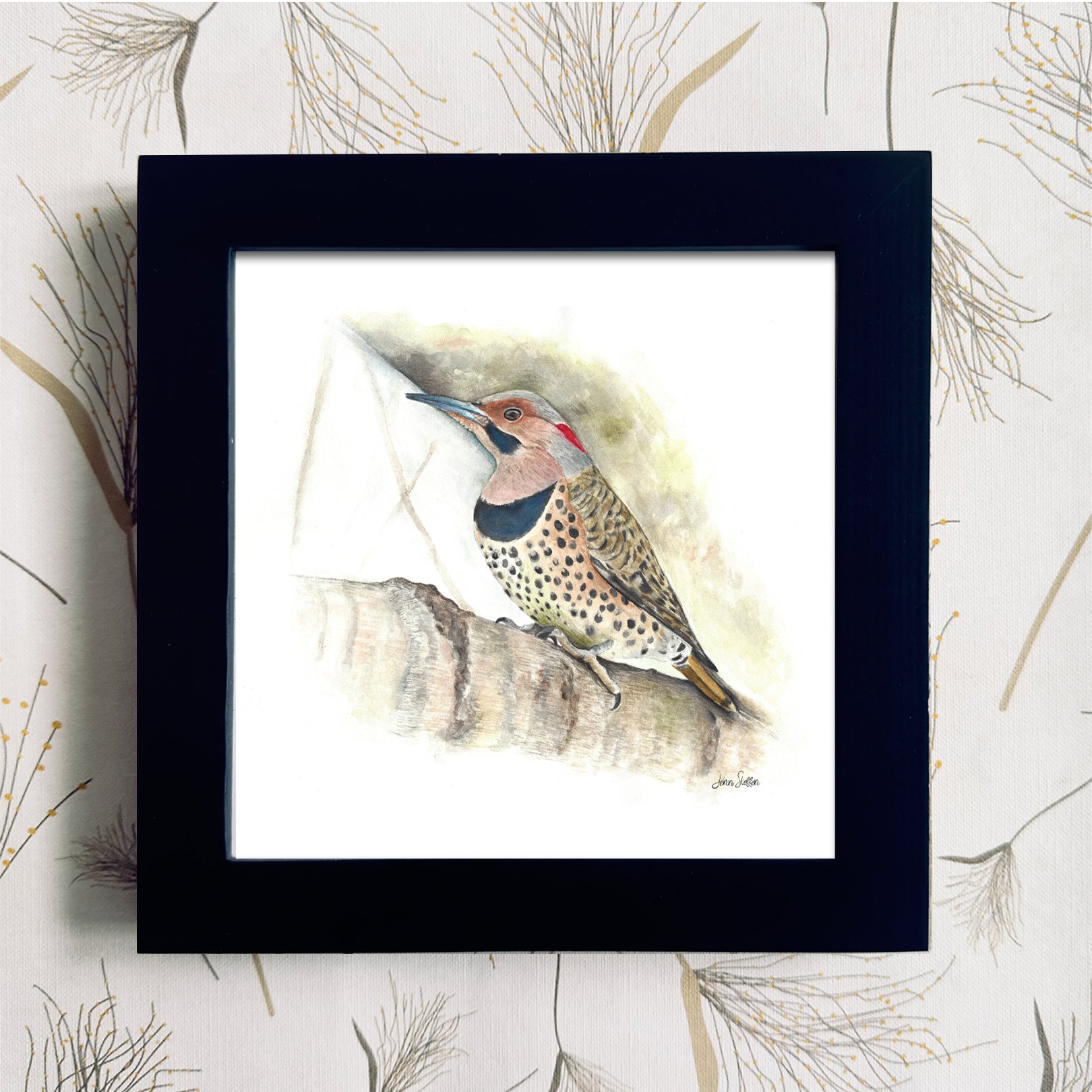 Norther_Flicker_Woodpecker_Black Frame Color_JennSteffenArt.jpg