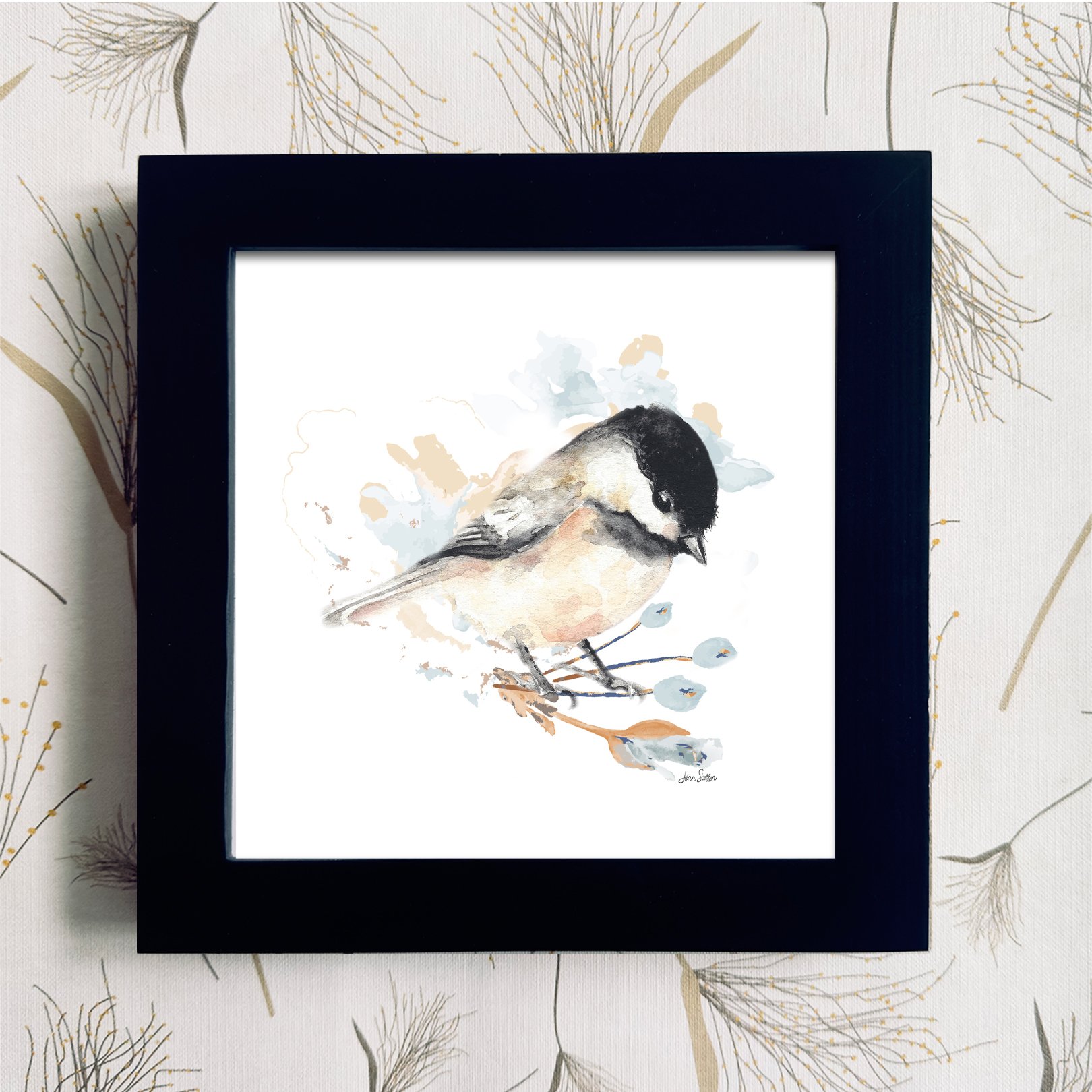 Chickadee_3_Black Frame Color_JennSteffenArt.jpg