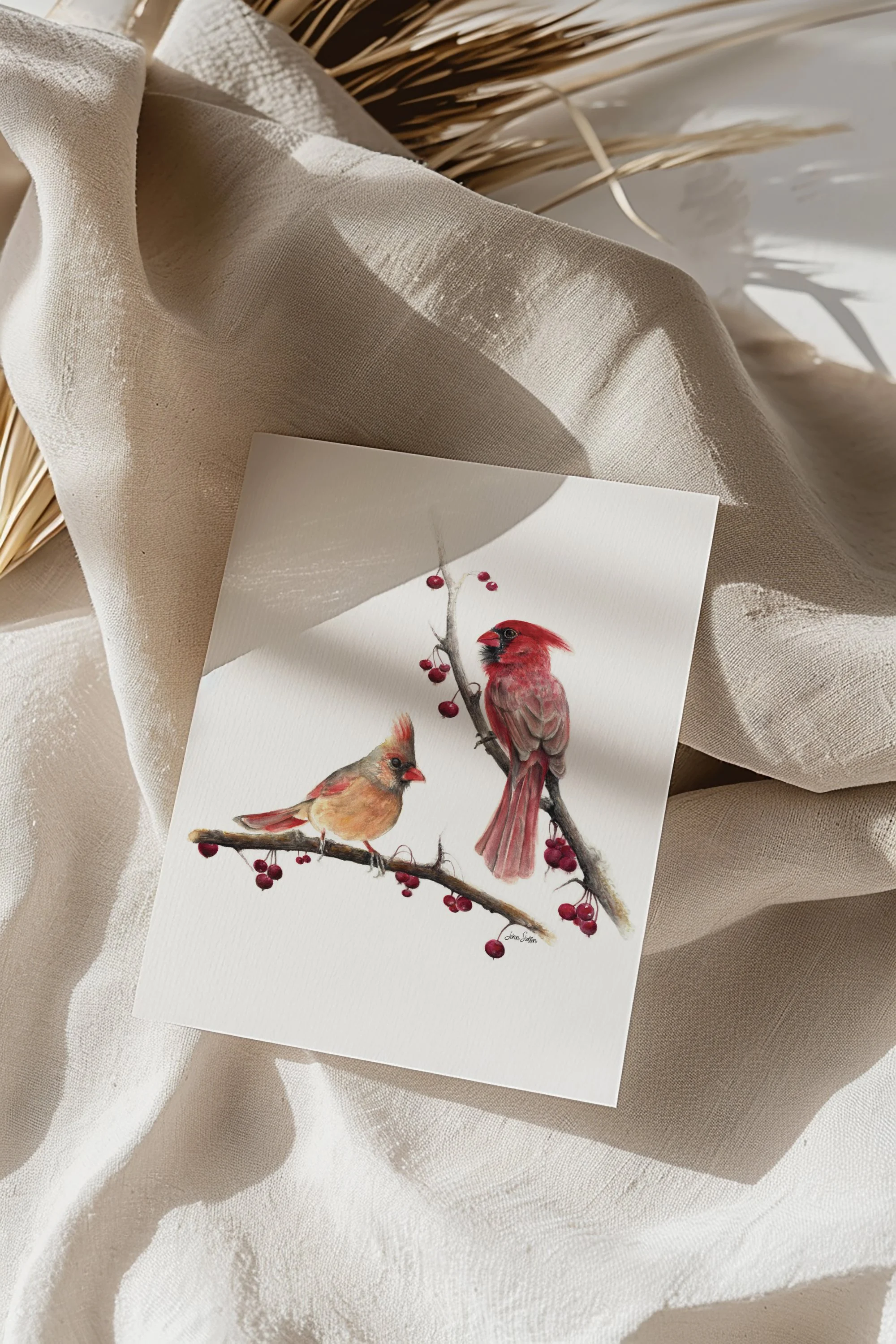 Northern Cardinals – Unframed Art Print
