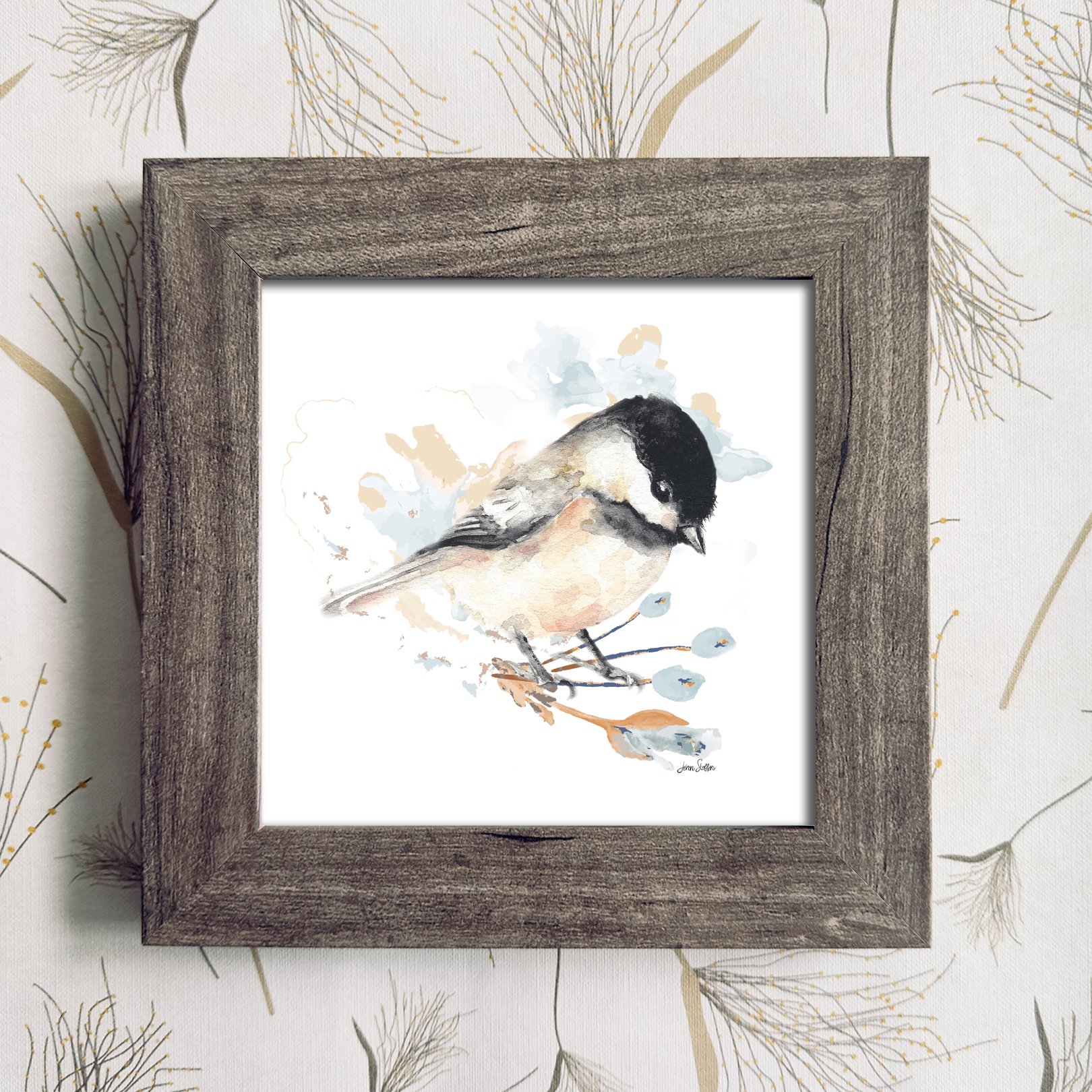 Chickadee_3_Natural Frame Color_JennSteffenArt.jpg
