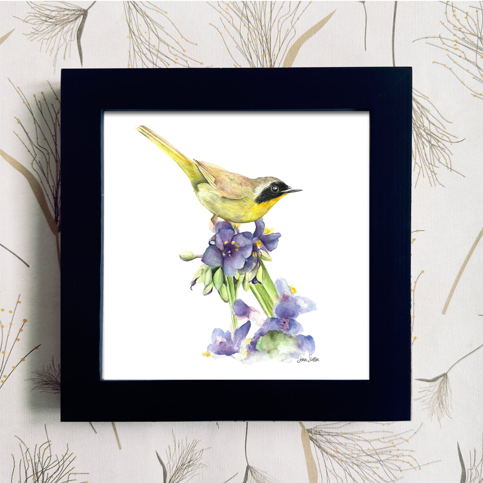 Common_Yellow_Throat_Black Frame Color_JennSteffenArt.jpg