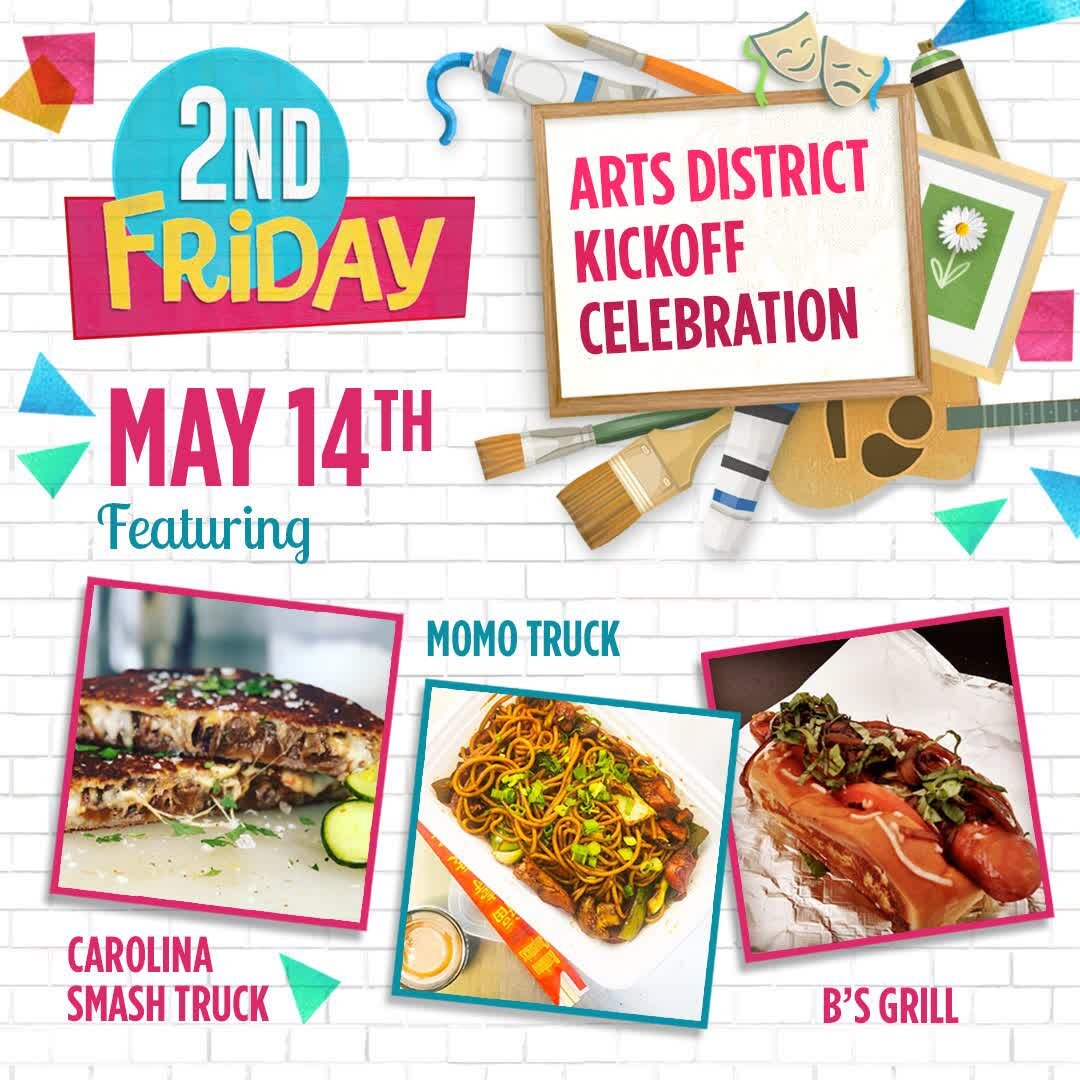 Nom-Nom! 🤤Everyone has their favorite food truck and we are bringing the FAN FAVORITE trucks to you for this year's 2nd Friday Series! 🚚🚚🚚
#2nd Friday is this week!! May 14 (6-10pm)
🧀@CarolinaSmashTruck will be offering their signature smashed g