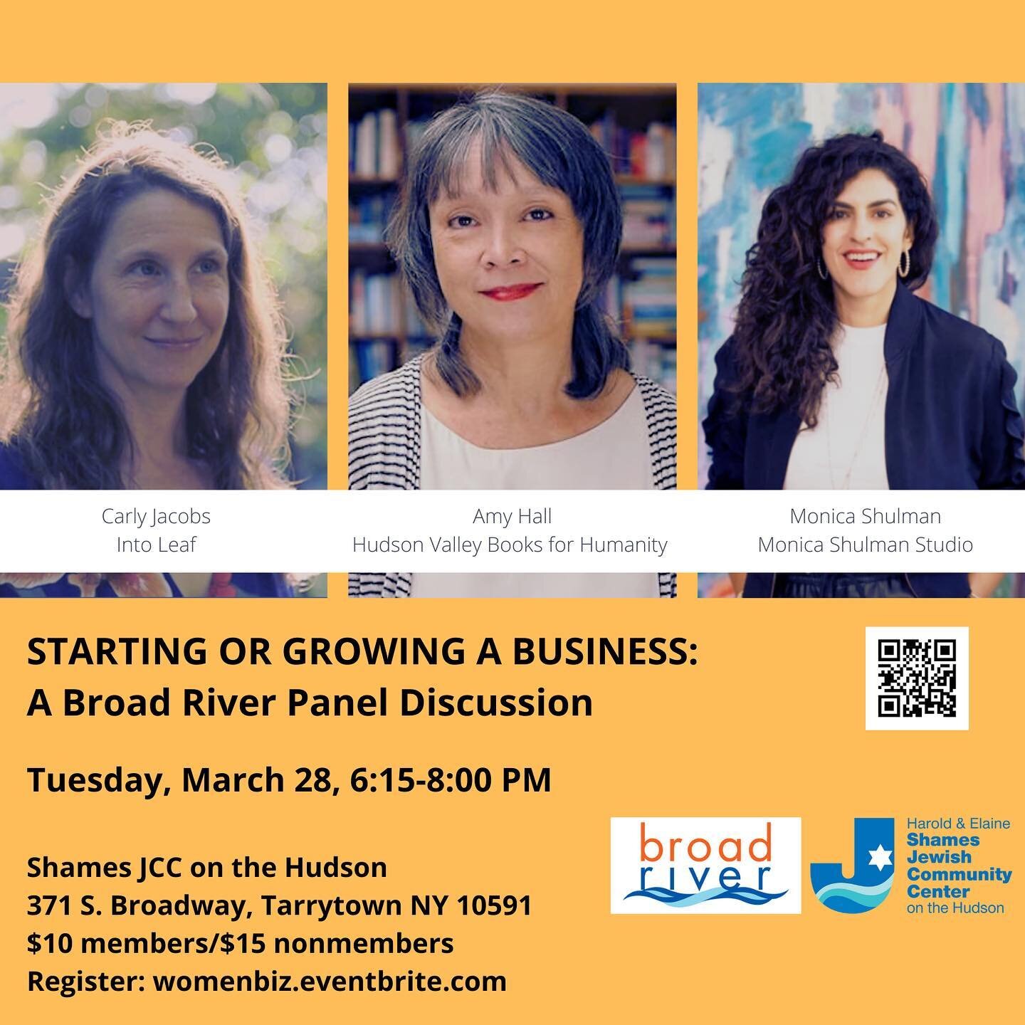 Thinking about changing careers, starting a business, or expanding the one you&rsquo;ve already created? Join me next Tues. March 28 at 6:15 pm for a panel discussion to explore this topic with @the_broad_river and the Women&rsquo;s Circle @shamesjcc