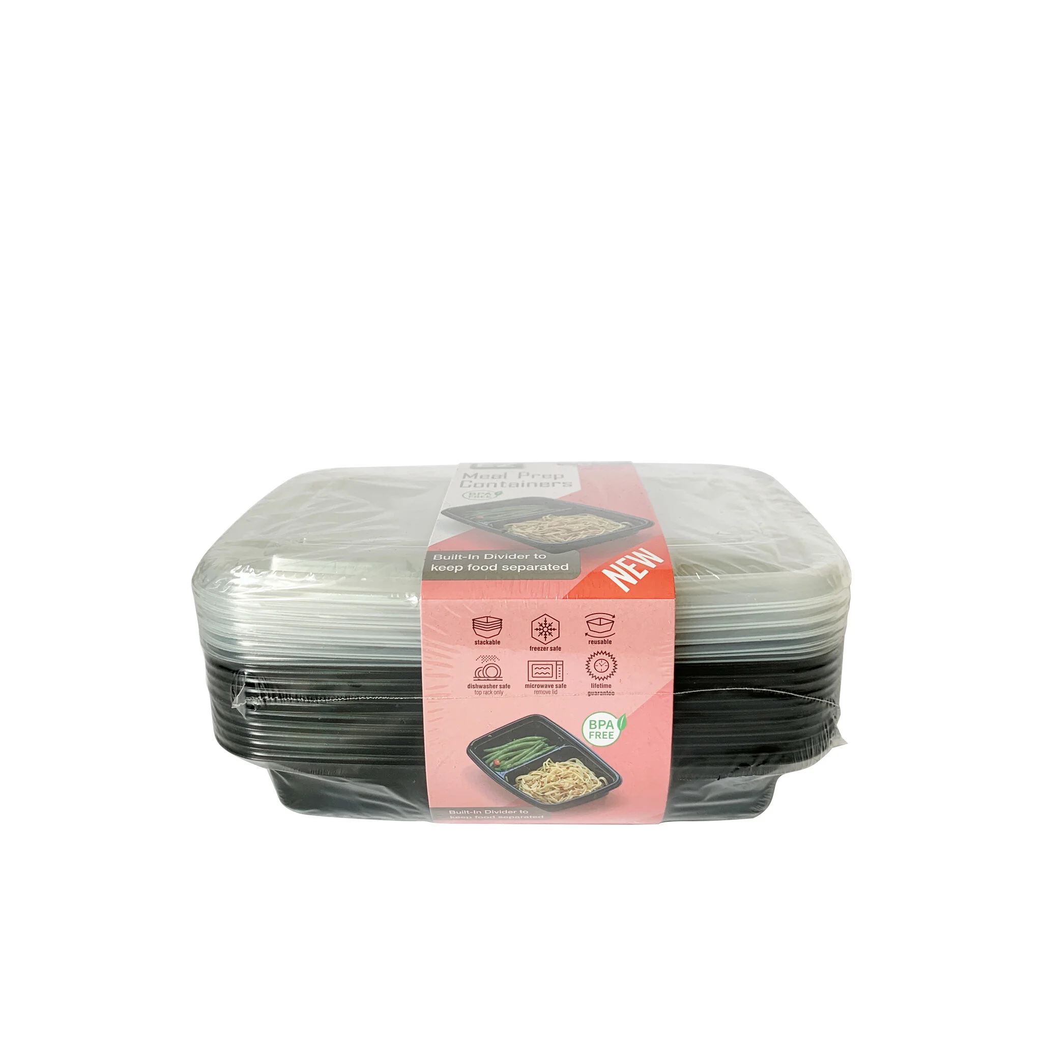Meal Prep Containers with Built-In Divider