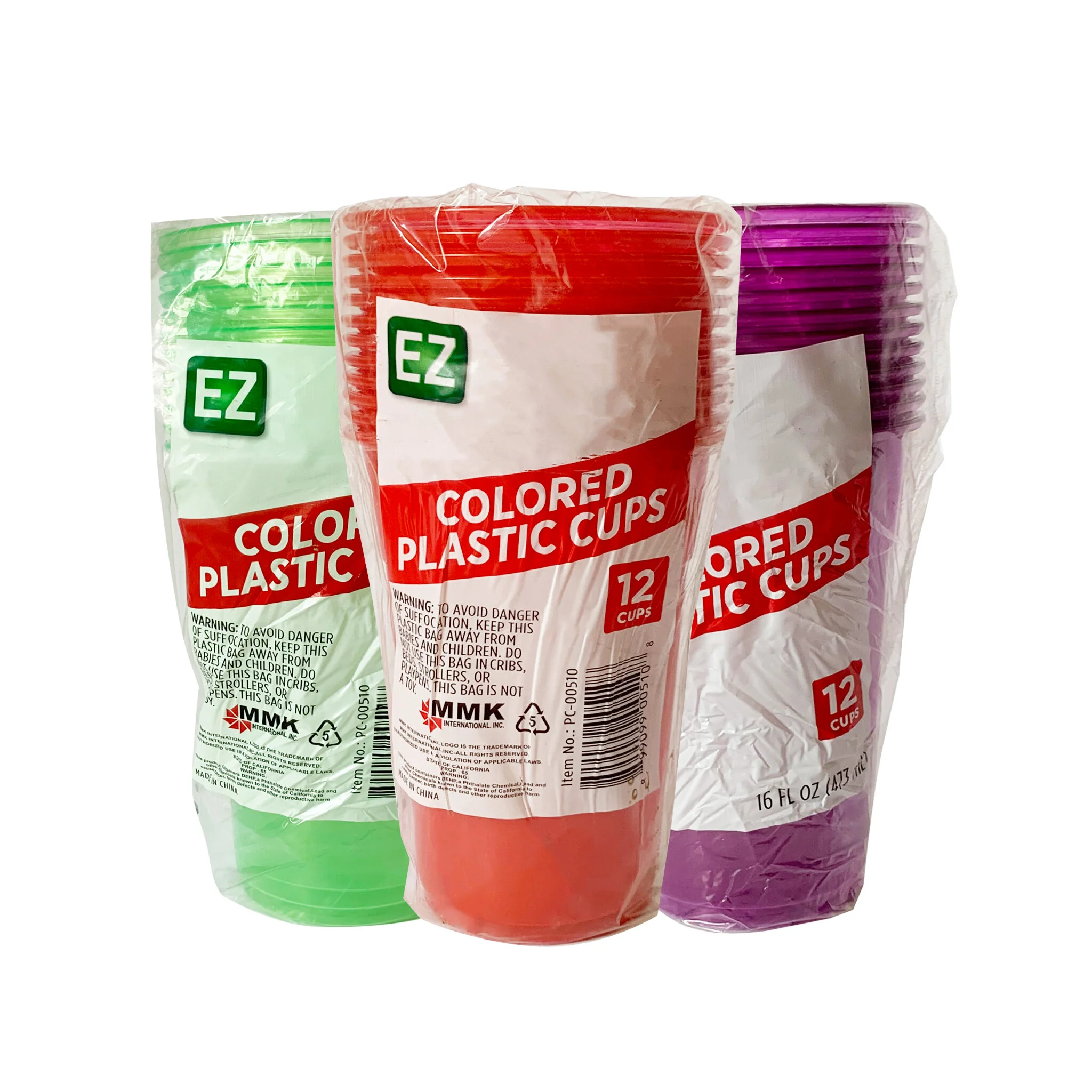EZ Colored Plastic Cups