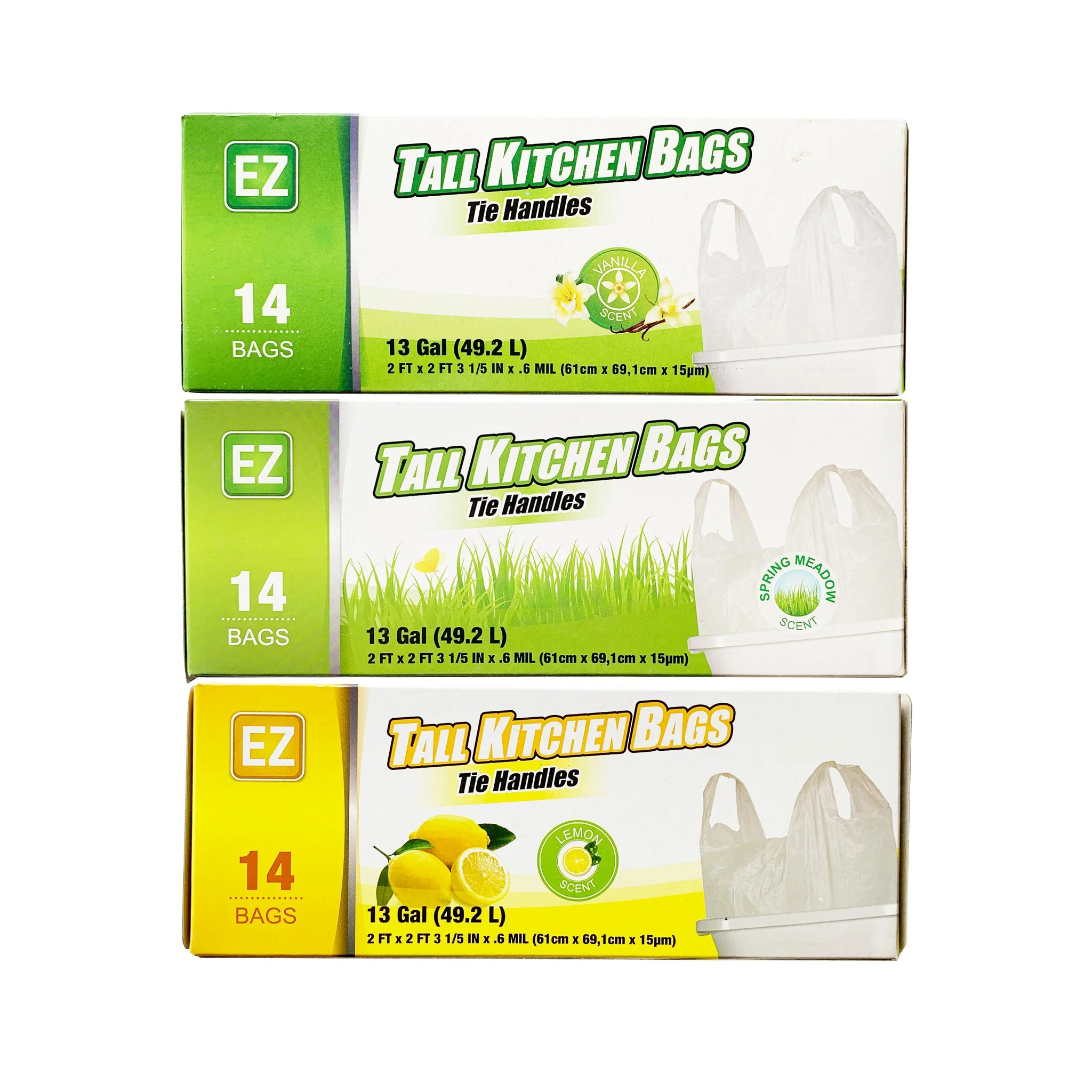 EZ Tall Kitchen Bags Tie Handles