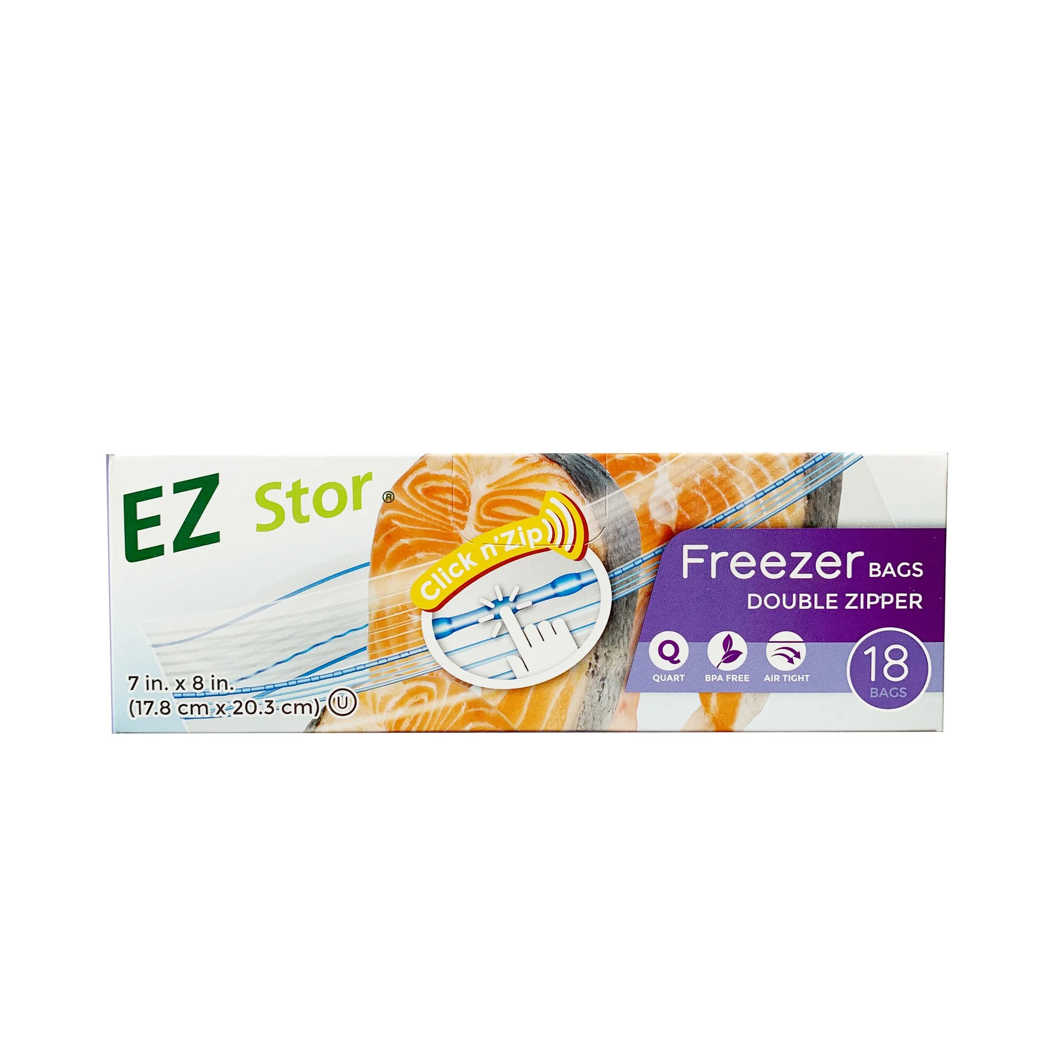 EZ Stor Click n' Zip Freezer Bags