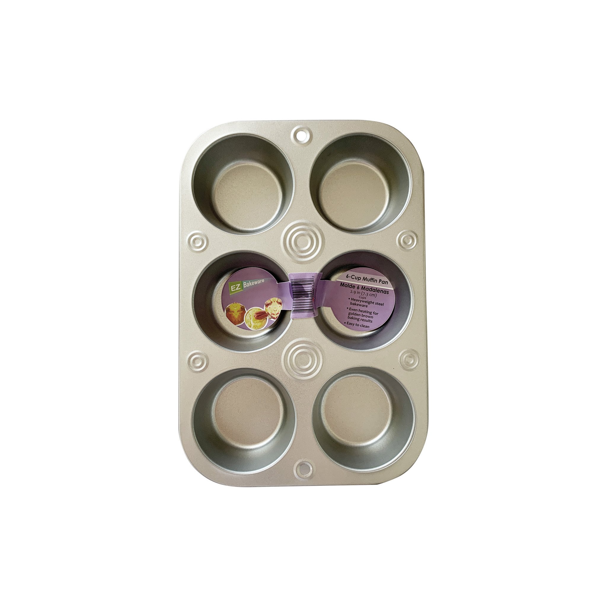 EZ Bakeware 6-Cup Muffin Pan