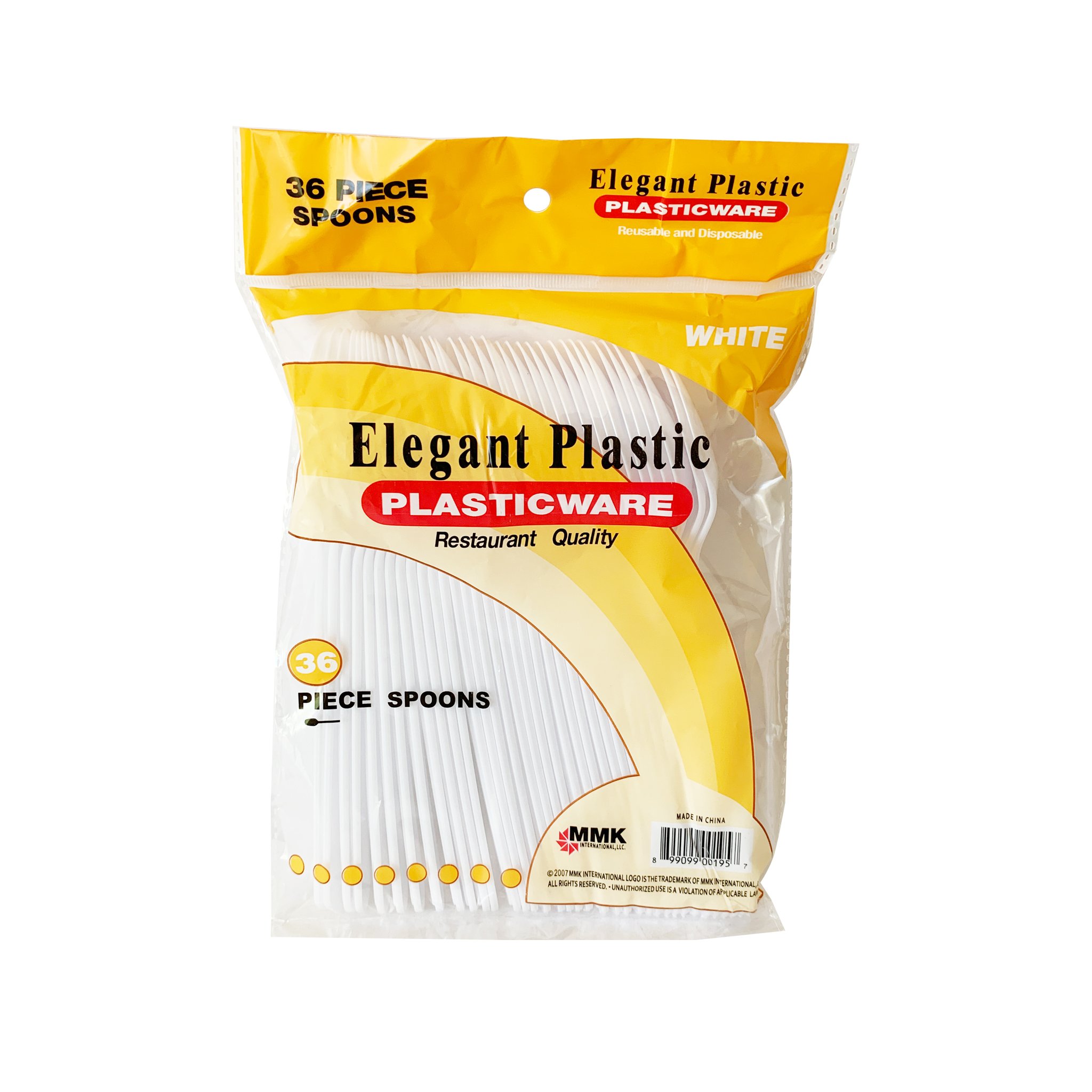 Elegant Plastic Plasticware 36 Piece Spoons