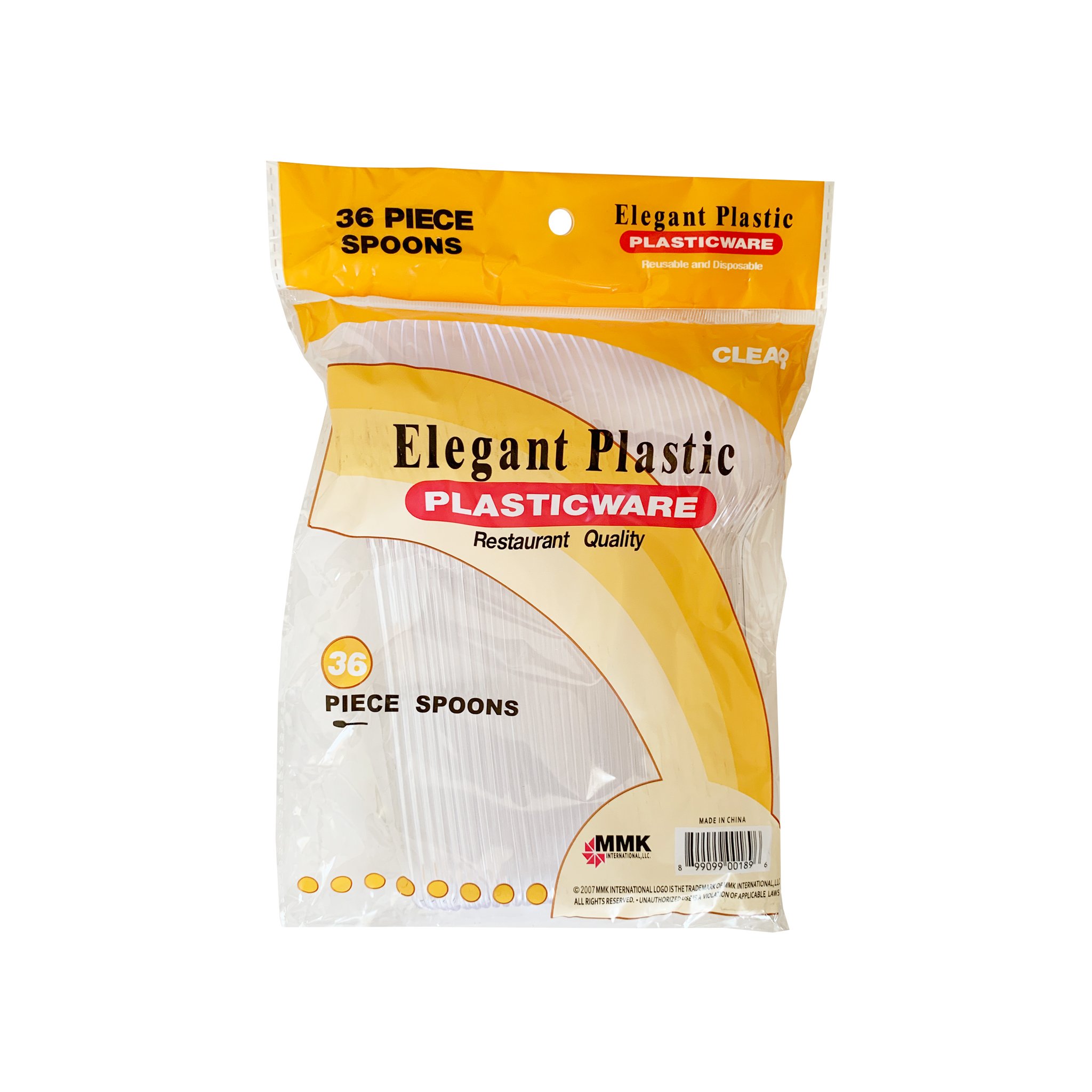 Elegant Plastic Plasticware 36 Piece Spoons