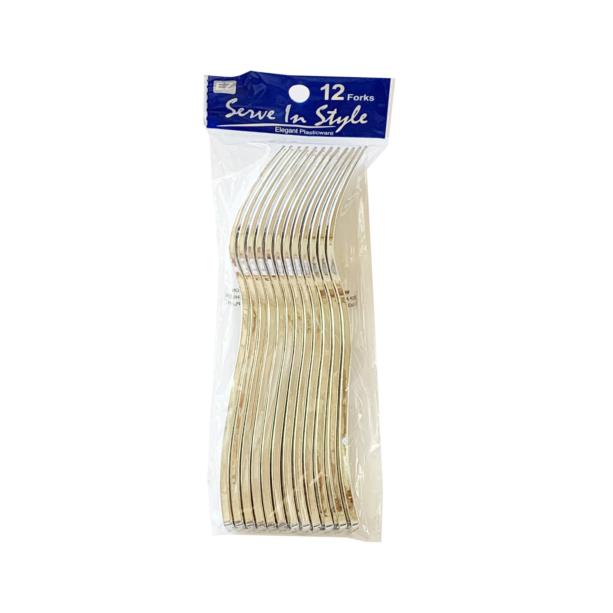 EZ Elegant Silver Plasticware Forks