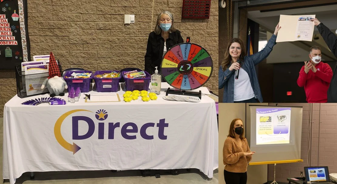photo collage of various moments from Tucson's Disability Pride Day.