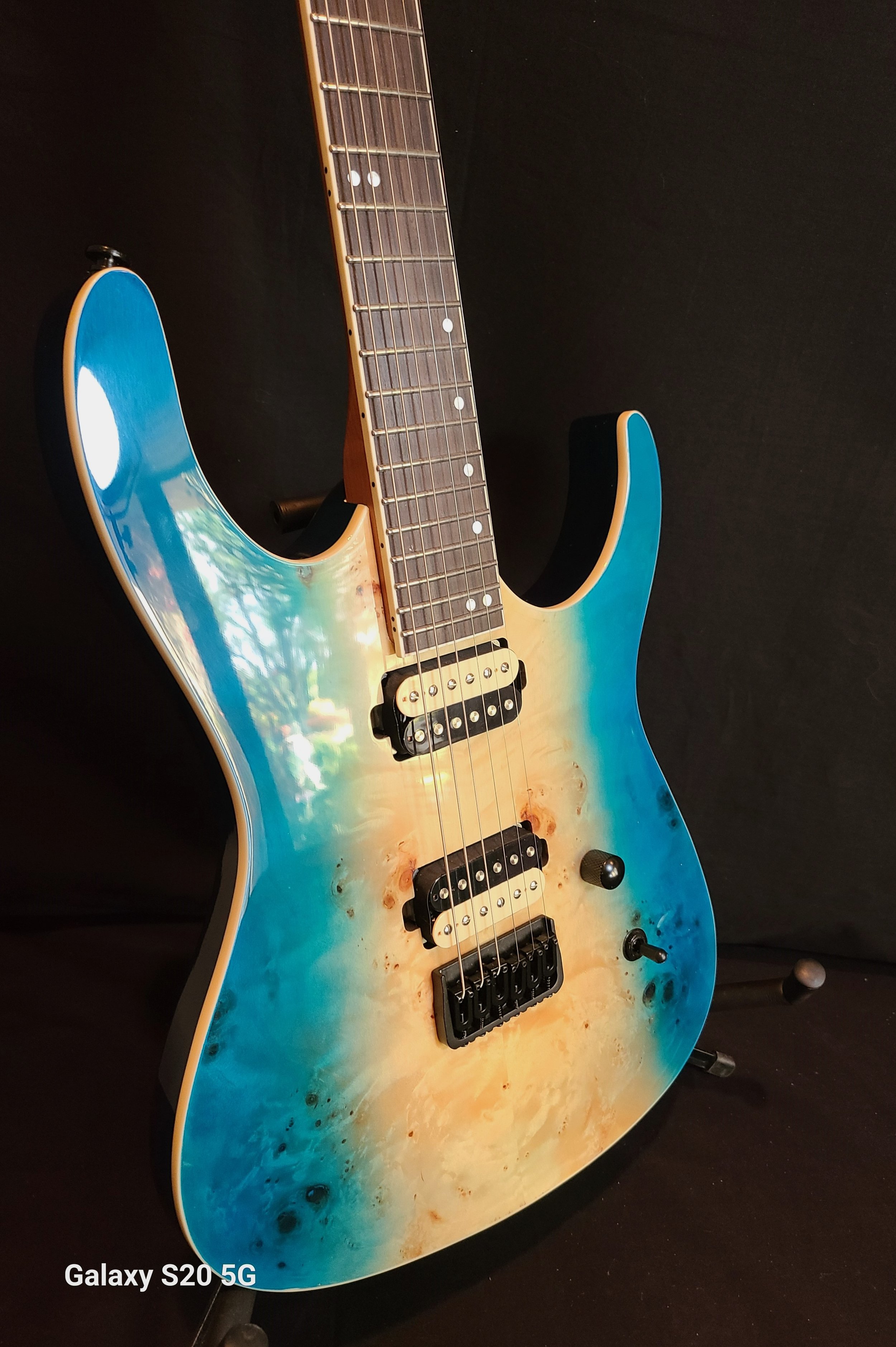 Leo Jaymz Monsoon/Tan/Blue Burl/Free Shipping/Set Up/An Exceptional Instrument