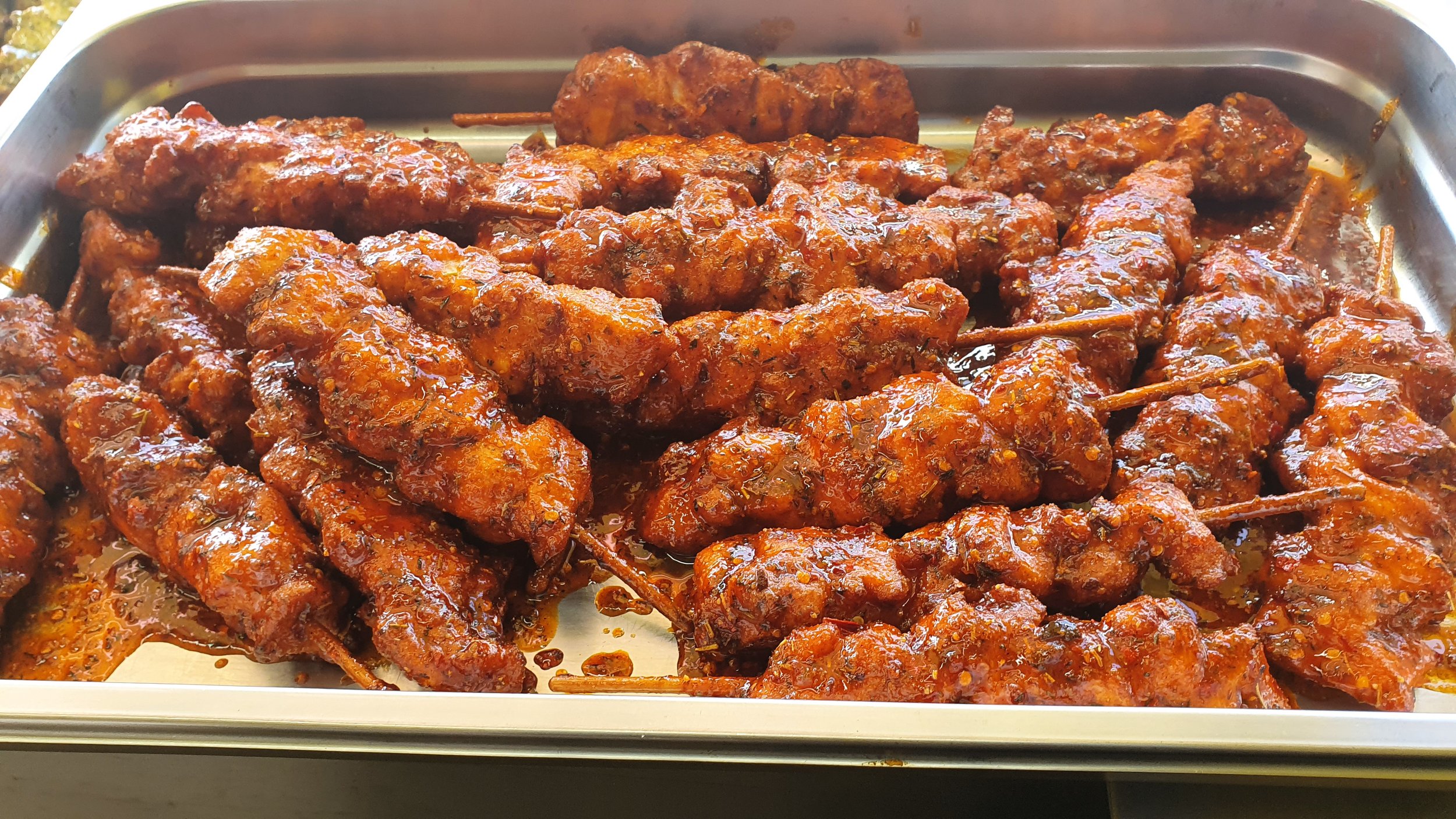 Brochette sauce piquante
