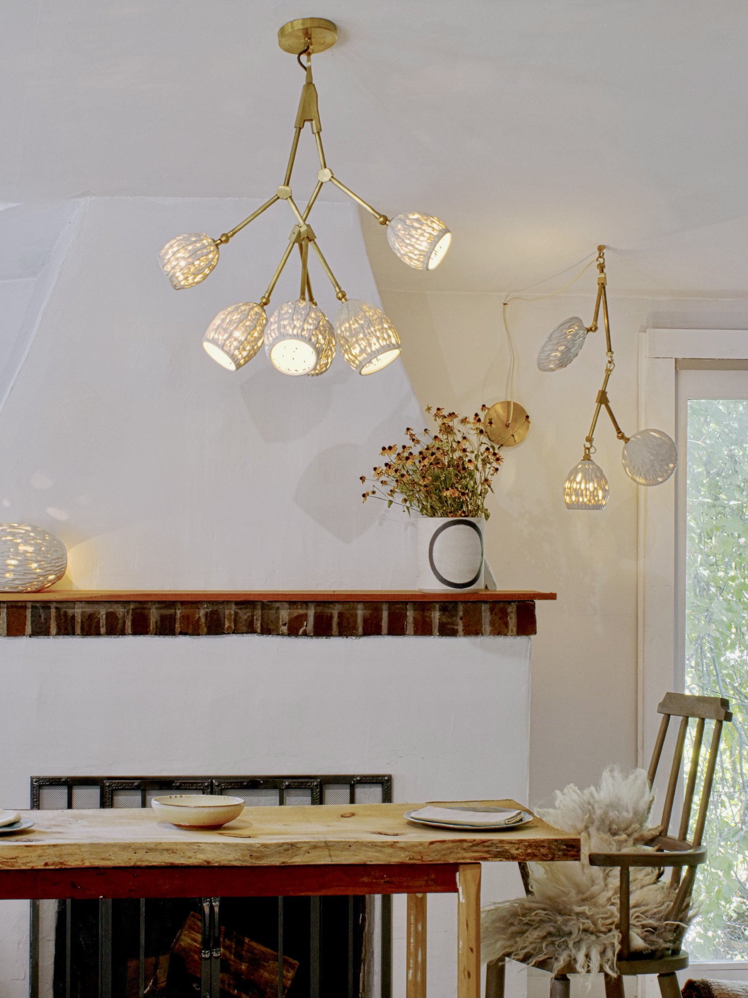 Overlook Chandelier Installation