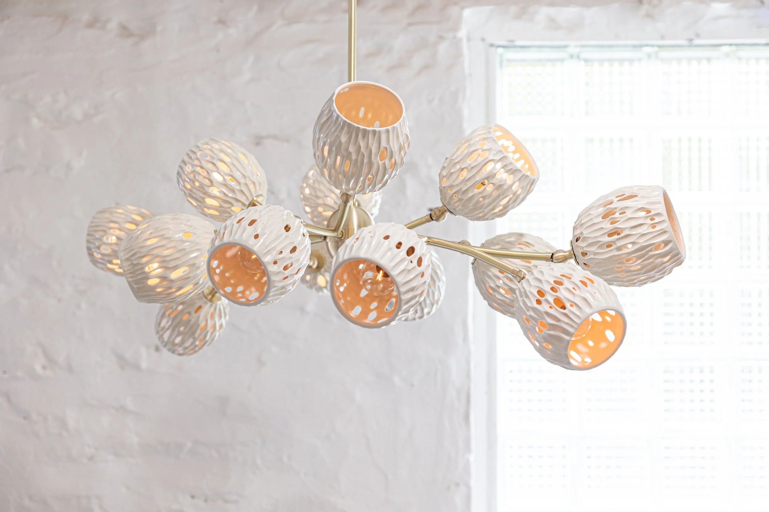 14 Orb Chandelier at Window