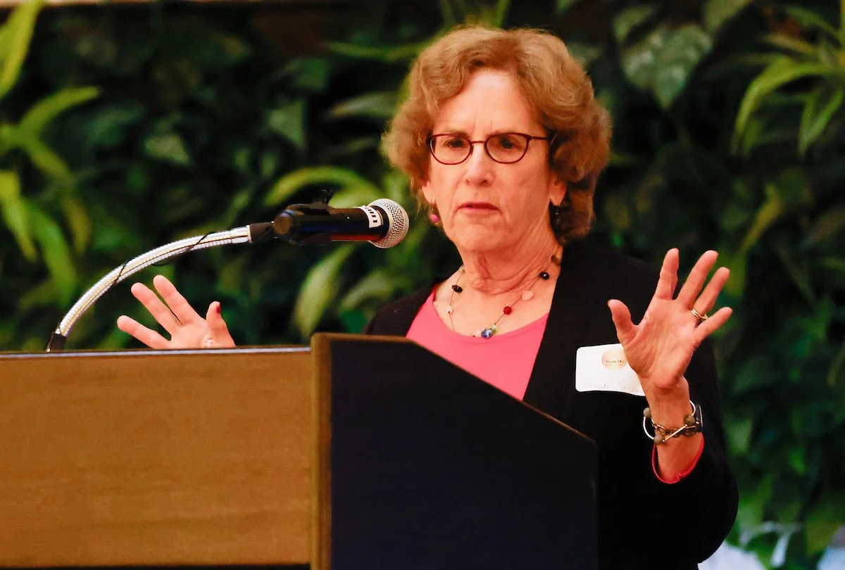 Journalist and author Miranda Spivack gives the keynote speech at the Washington Coalition for Open Government Sunshine Breakfast honoring open-government advocates, journalists and public officials on March 13, 2026. -- Photo by Karen Ducey, The Sea