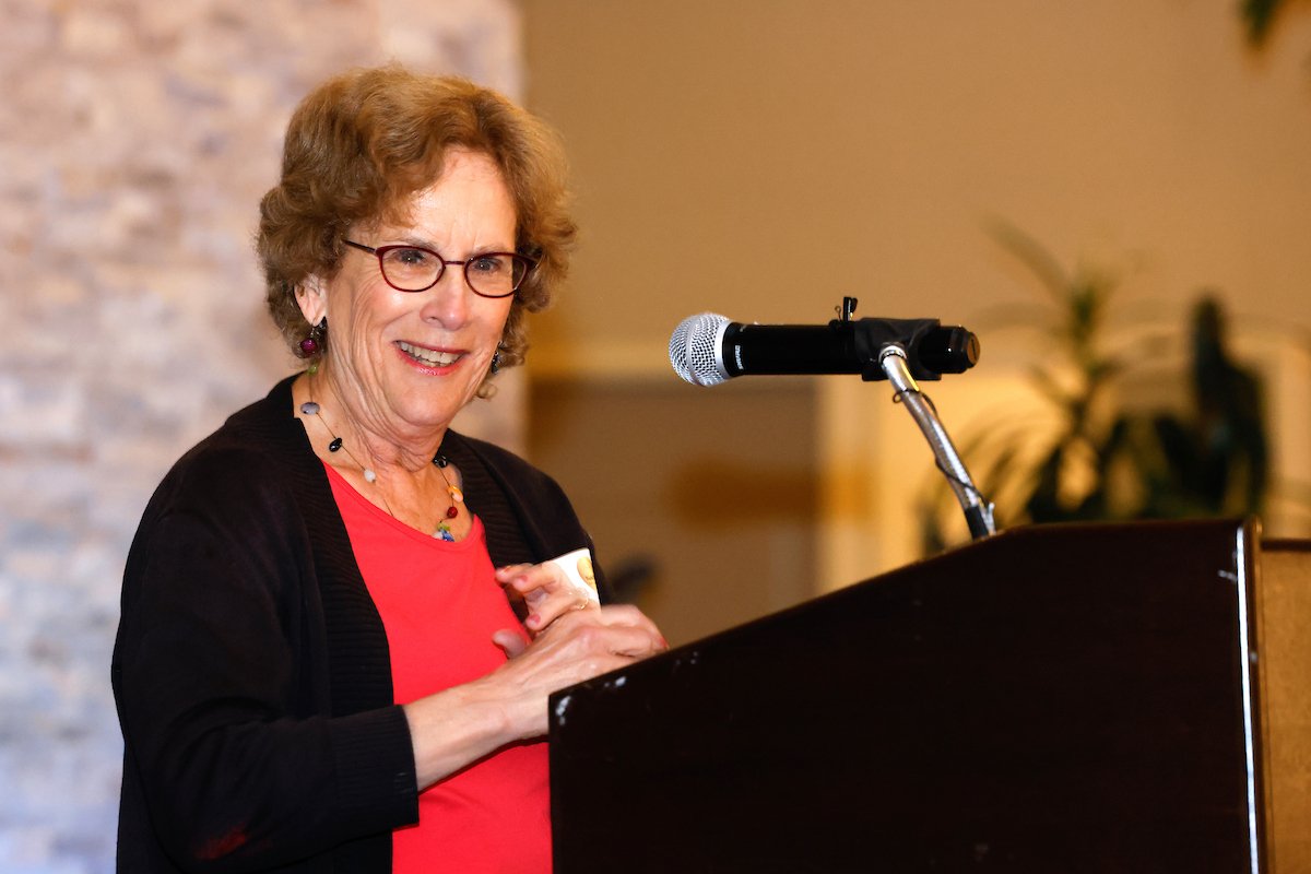 Journalist and author Miranda Spivack gives the keynote speech at the Washington Coalition for Open Government Sunshine Breakfast honoring open-government advocates, journalists and public officials on March 13, 2026. -- Photo by Karen Ducey, The Sea