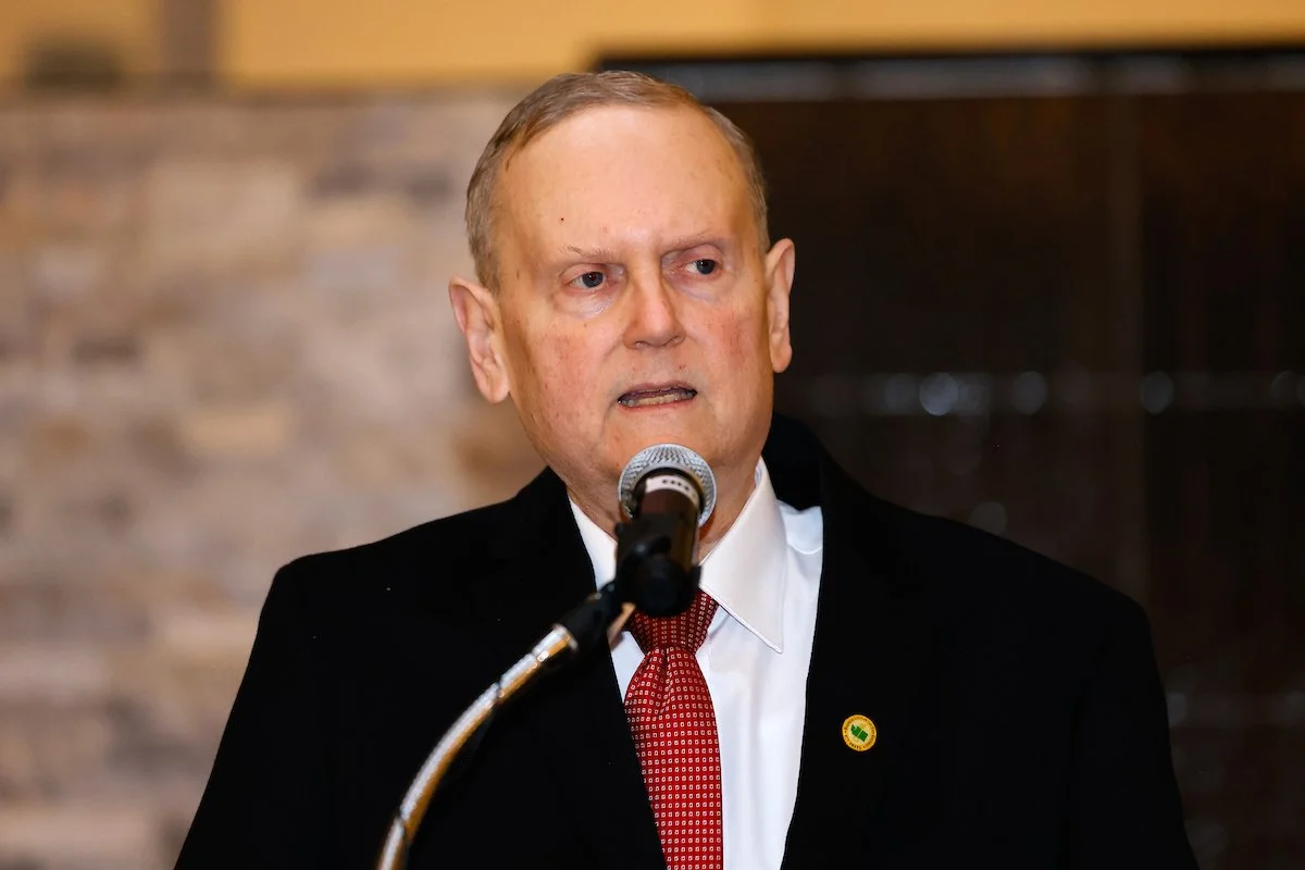 WashCOG President Emeritus Toby Nixon speaks before presenting the Toby Nixon Award, which honors an individual or organization whose long-term commitment to the cause of open government is demonstrated through exemplary words or deeds. The award was