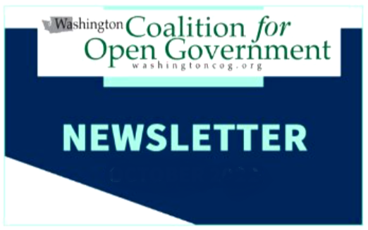 WashCOG Newsletter: Legislation, Right2Know, new voices