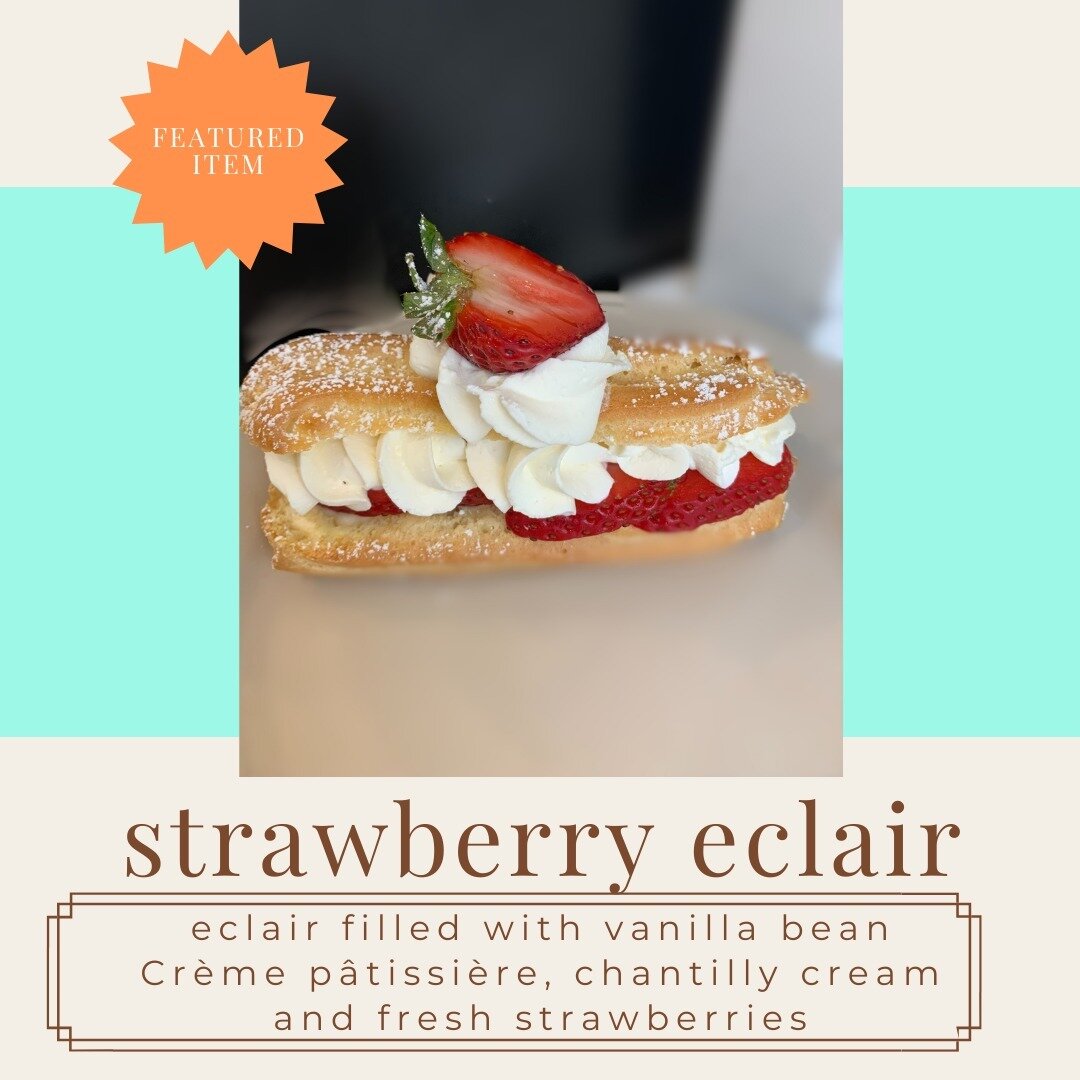 This weeks featured item is our Strawberry Eclair. Perfect with breakfast, lunch, coffee, tea or a late-night treat in bed. It exudes spring! Stop in today to grab yours before its gone.

#buffalony #patisserie #eclair #spring #orchardparkny