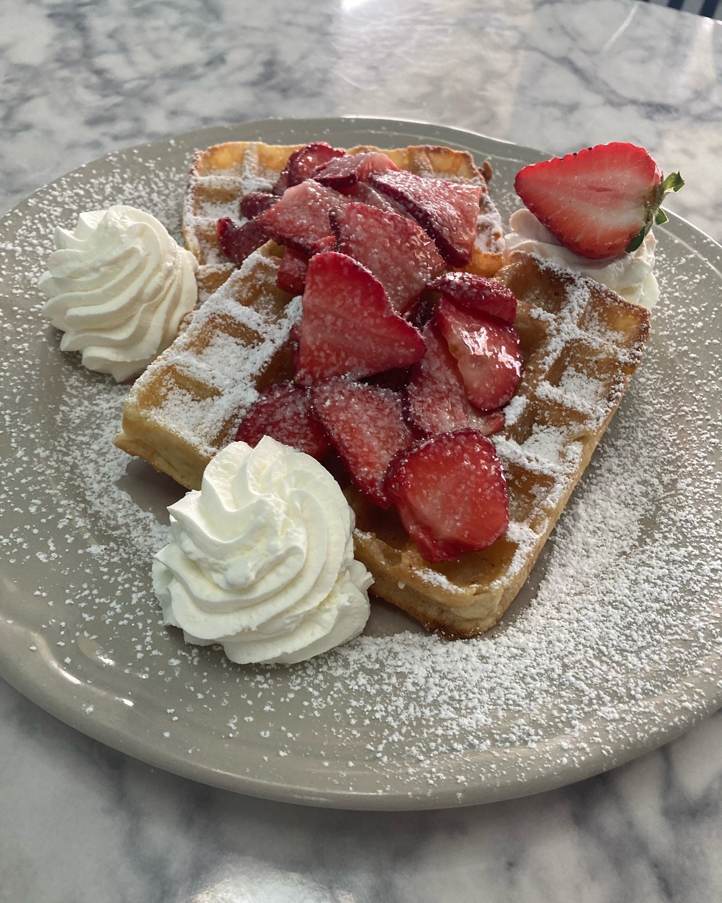 🍓 Today is a perfect day to try our new strawberries &amp; cream waffles! 🧇 Open today until 2pm. 

#bakery #patisserie #waffles #waffle #strawberriesandcream #strawberriesandcreamwaffles #orchardpark #orchardparkny #buffalo #buffalony