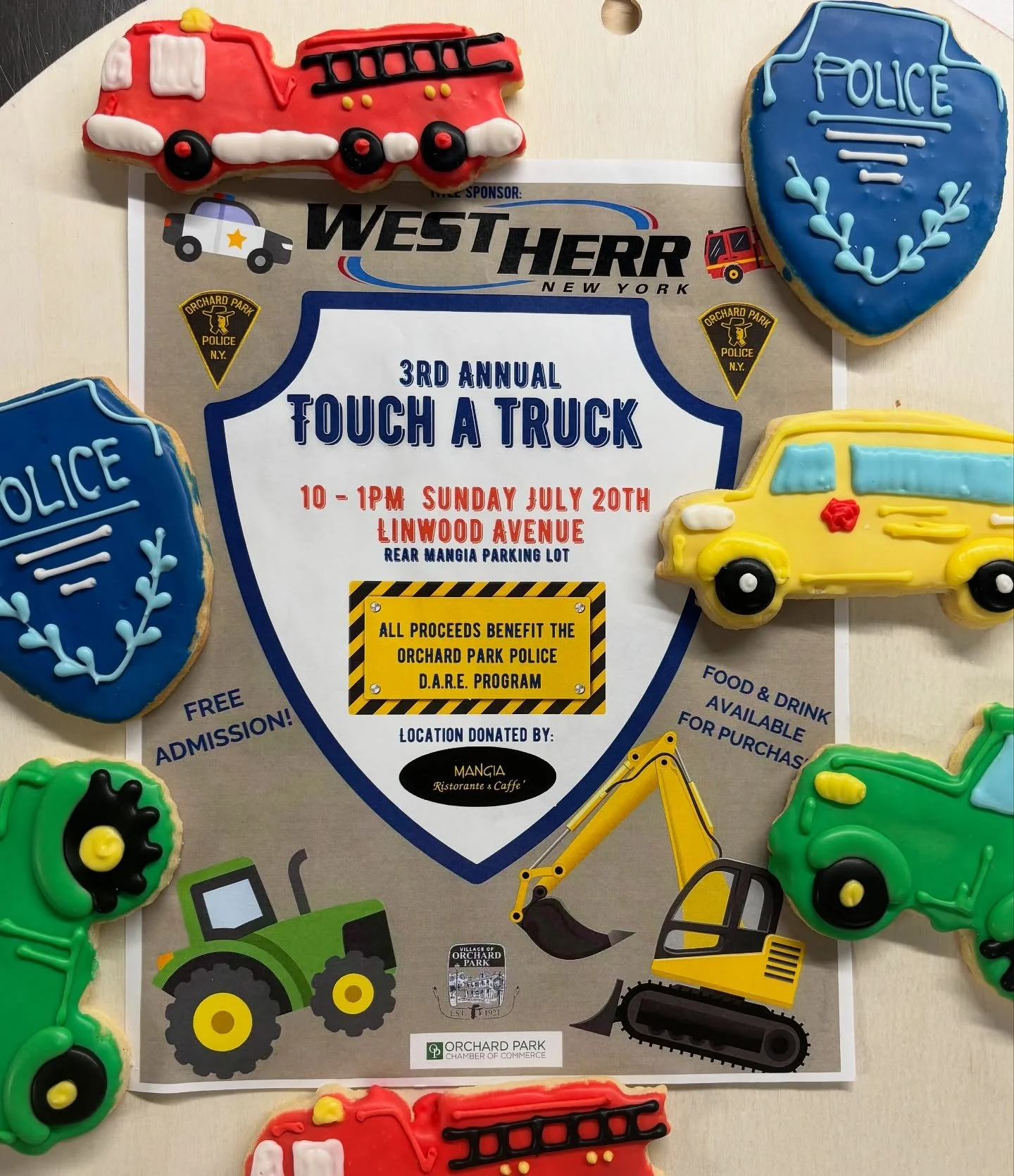 BEEP BEEP BEEP! Tomorrow&rsquo;s the day! Head to Linwood Avenue in the Village of Orchard Park on Sunday 7/20 for the 3rd Annual Touch a Truck, hosted by the @orchardparkchamber and Orchard Park Police Department and sponsored by @westherr. We'll ha