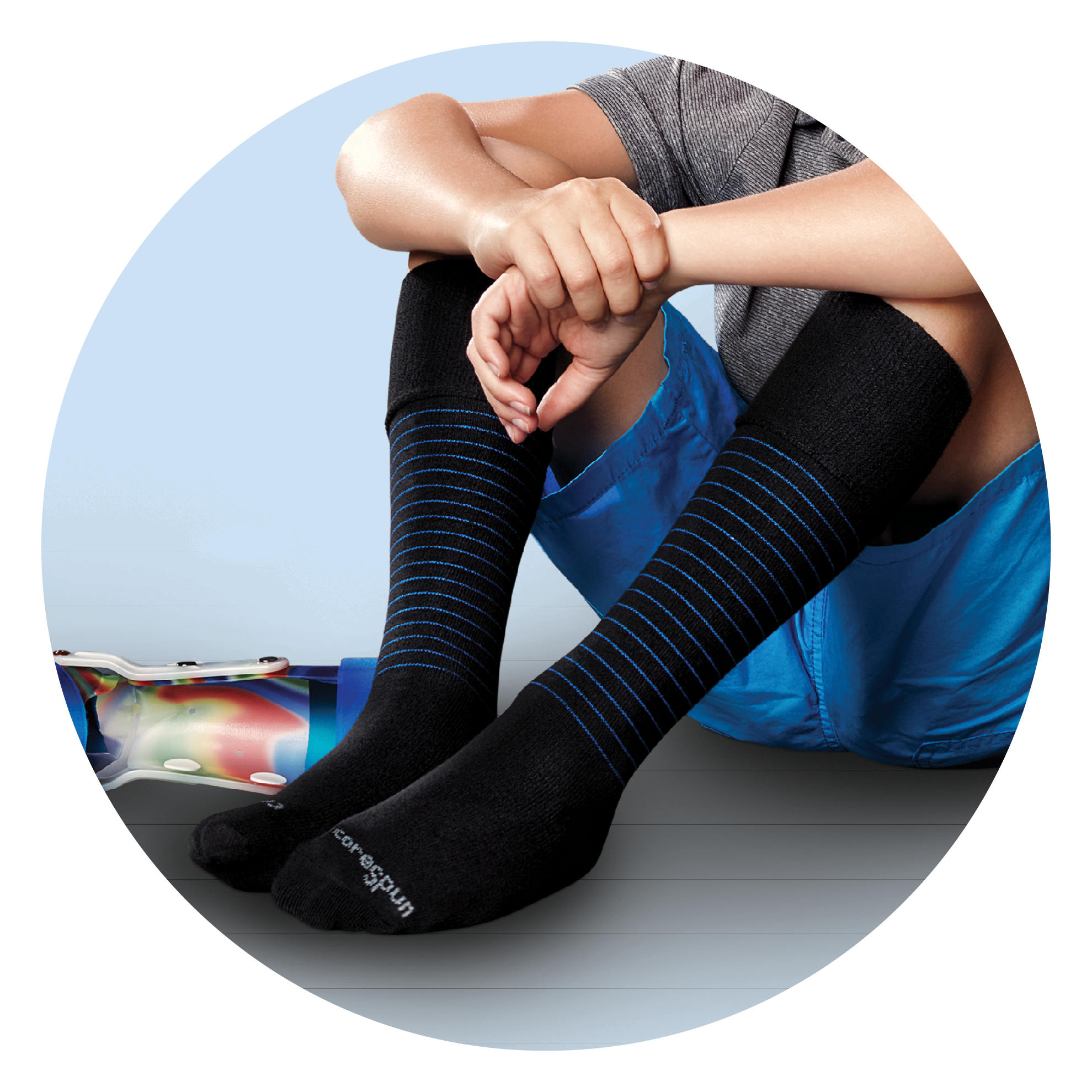 Core-Spun Patterned AFO Socks