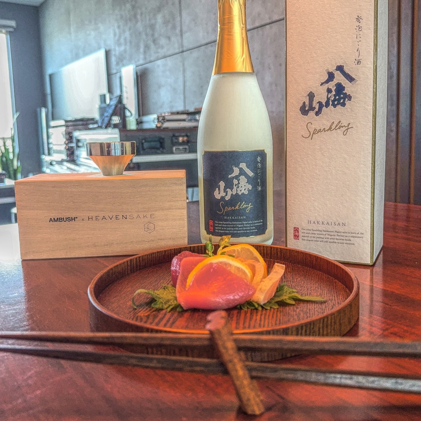 &bull;|&bull; A Creamy Contrast. Hakkaisan &ldquo;Sparkling&rdquo; Nigori, with its lightly sweet, unfiltered texture and refreshing acidity, creates an intriguing contrast with tuna sashimi. The sake&rsquo;s natural creaminess complements the lean a