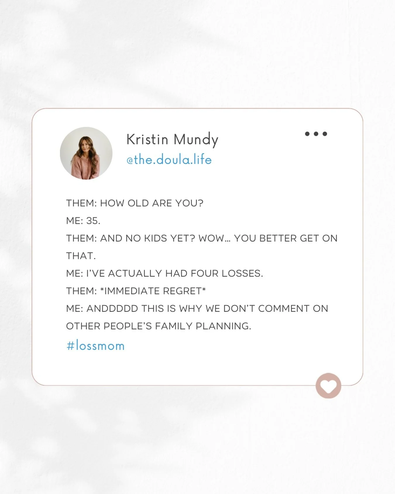 aaaaaand yes&hellip; this was an actual conversation.
gentle reminder: you never know someone&rsquo;s story 🤍