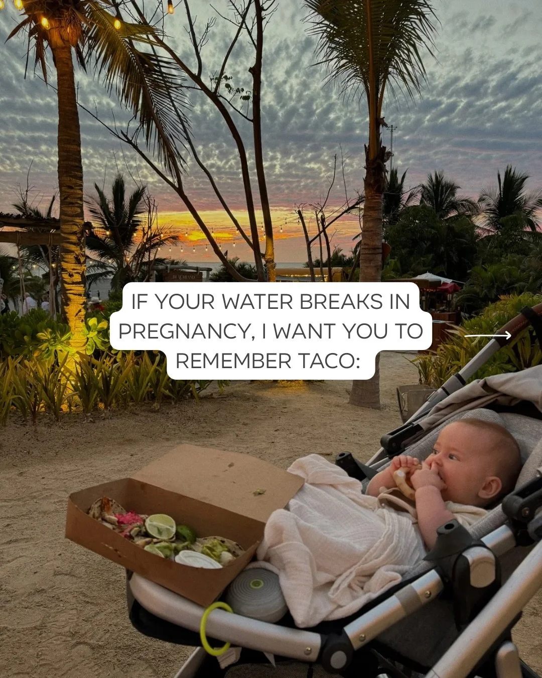 if your water breaks during pregnancy, i want you to first&hellip; take a deep breath

and then, remember TACO 🌮
a simple tool to help you quickly understand what&rsquo;s happening and communicate clearly with your care provider

when you&rsquo;re p