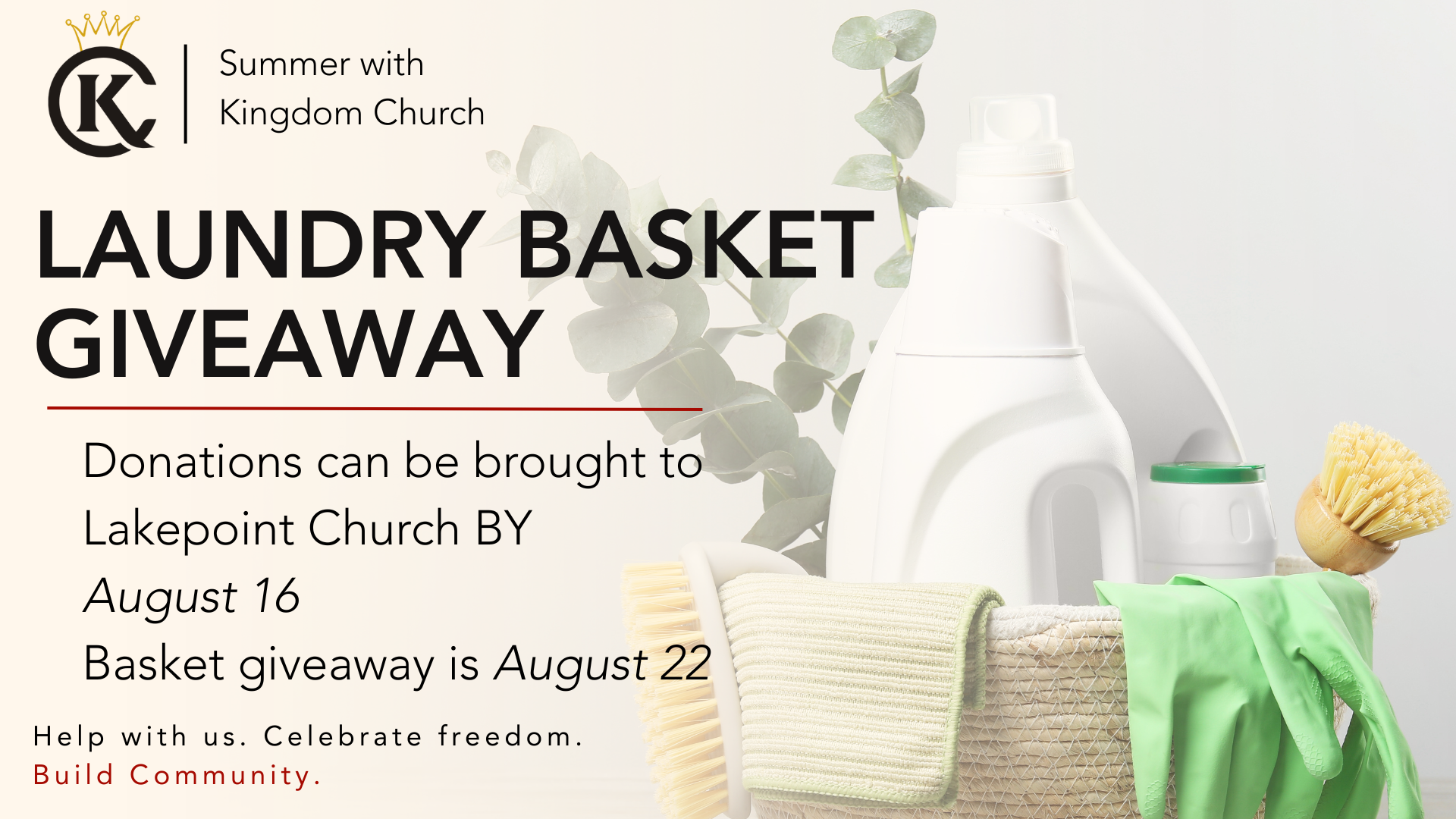 Kingdom Church: Laundry Basket Giveaway 