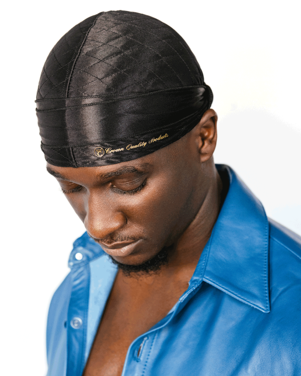 Flex Durag With Crown Patch For 360 Waves metallic